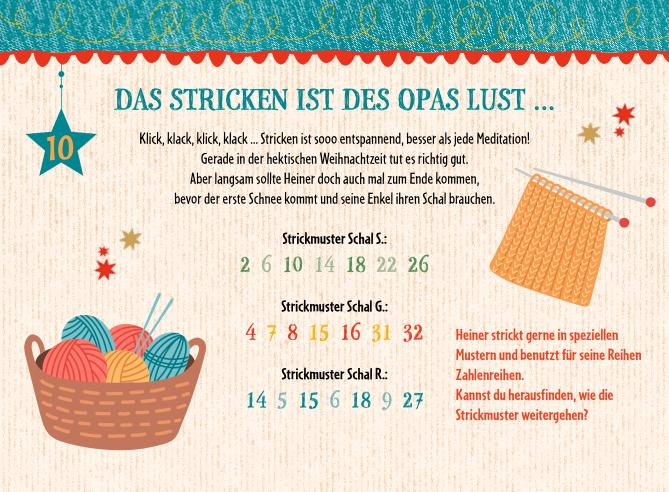 Beispielinhalt (Bild) 24 knifflig-coole Weihnachtsrätsel