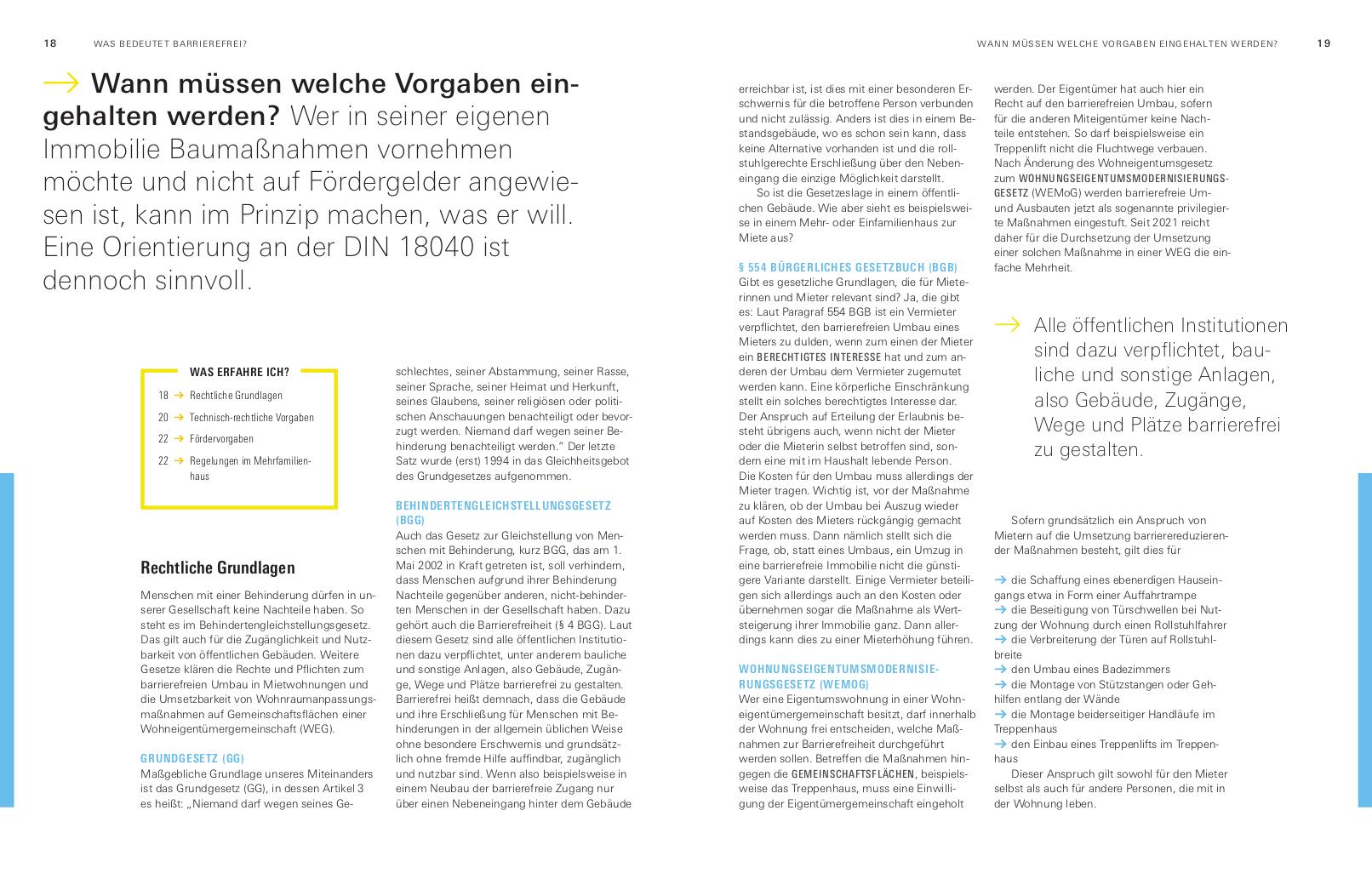 Beispielinhalt (Bild) Barrierefrei bauen und sanieren