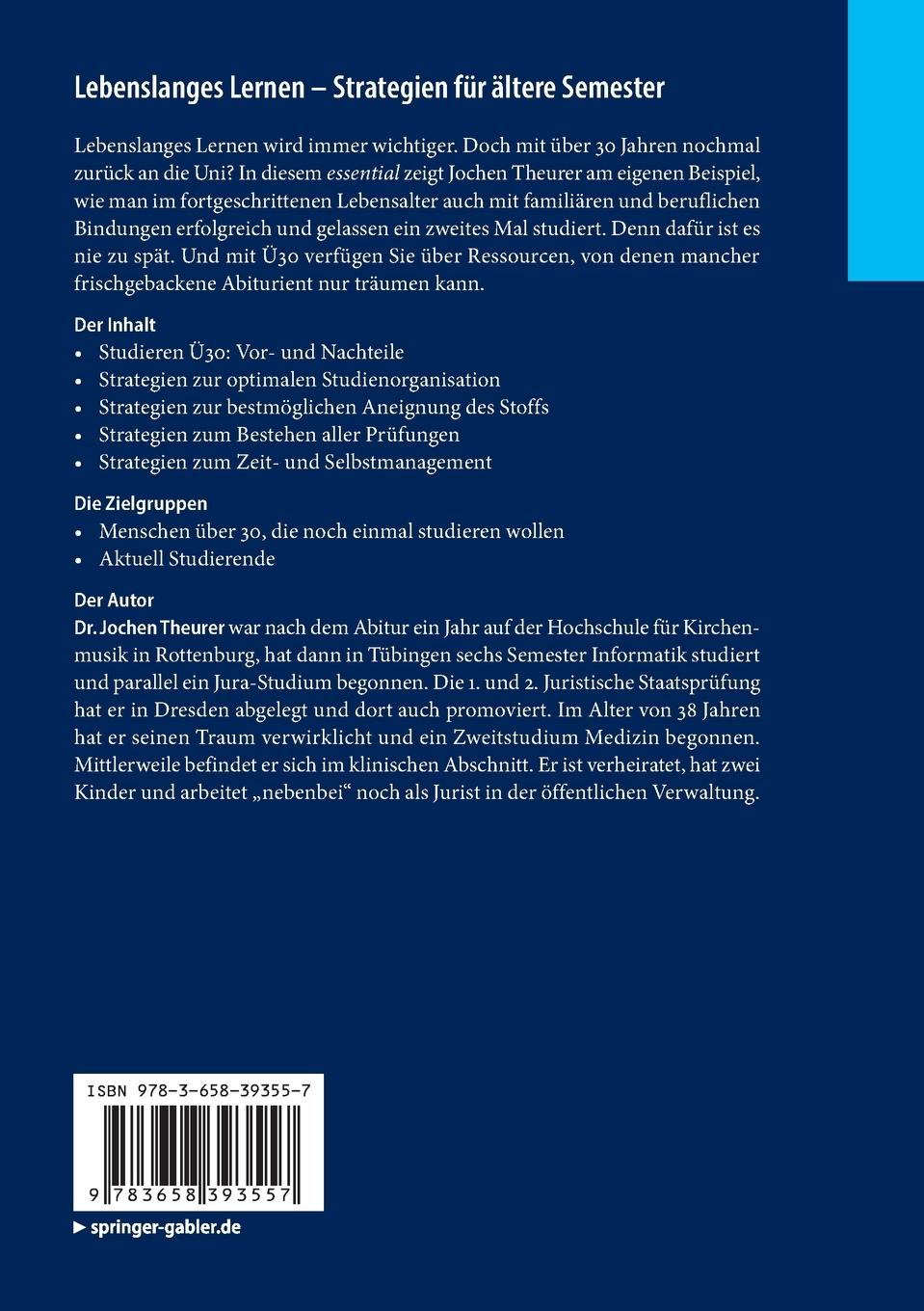 Rückseitencover Lebenslanges Lernen - Strategien für ältere Semester