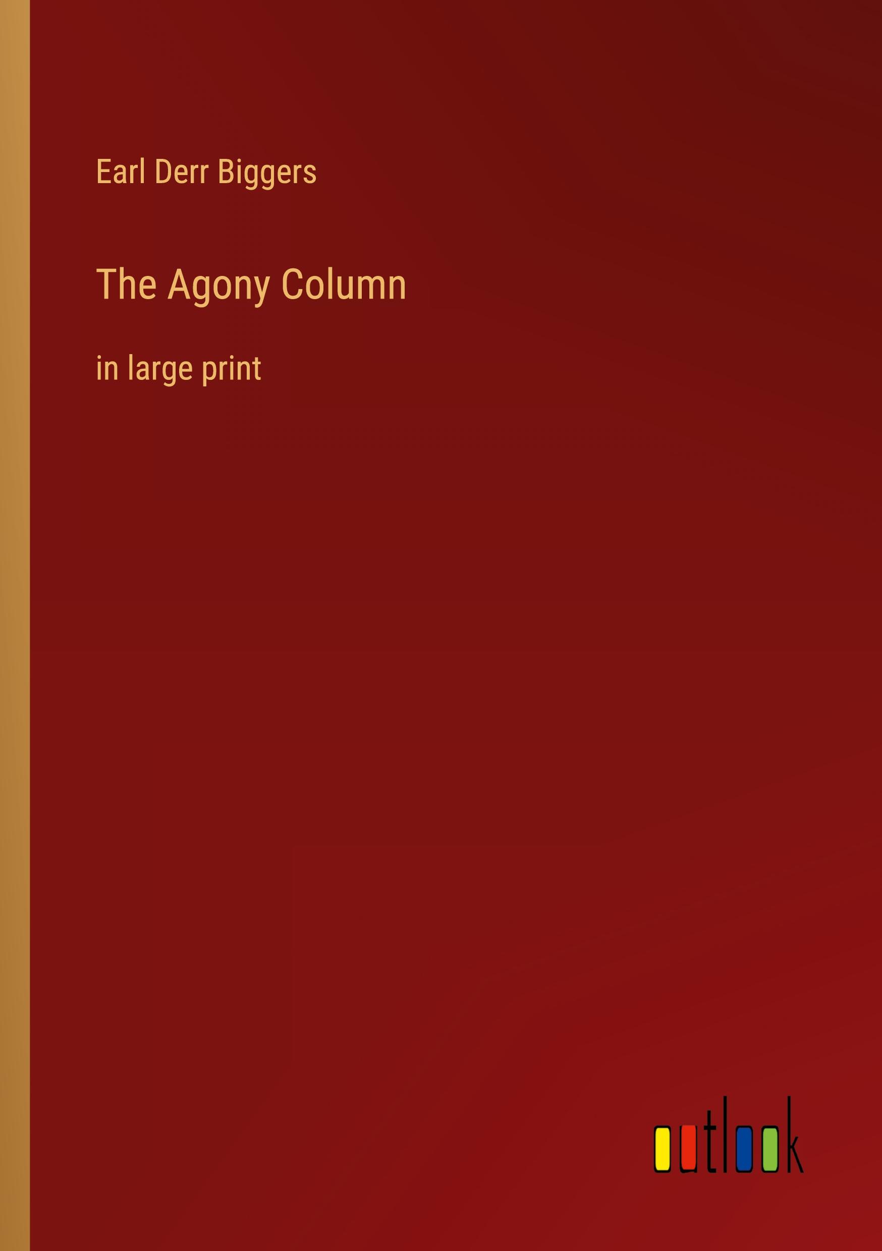 Vorderes Coverbild The Agony Column