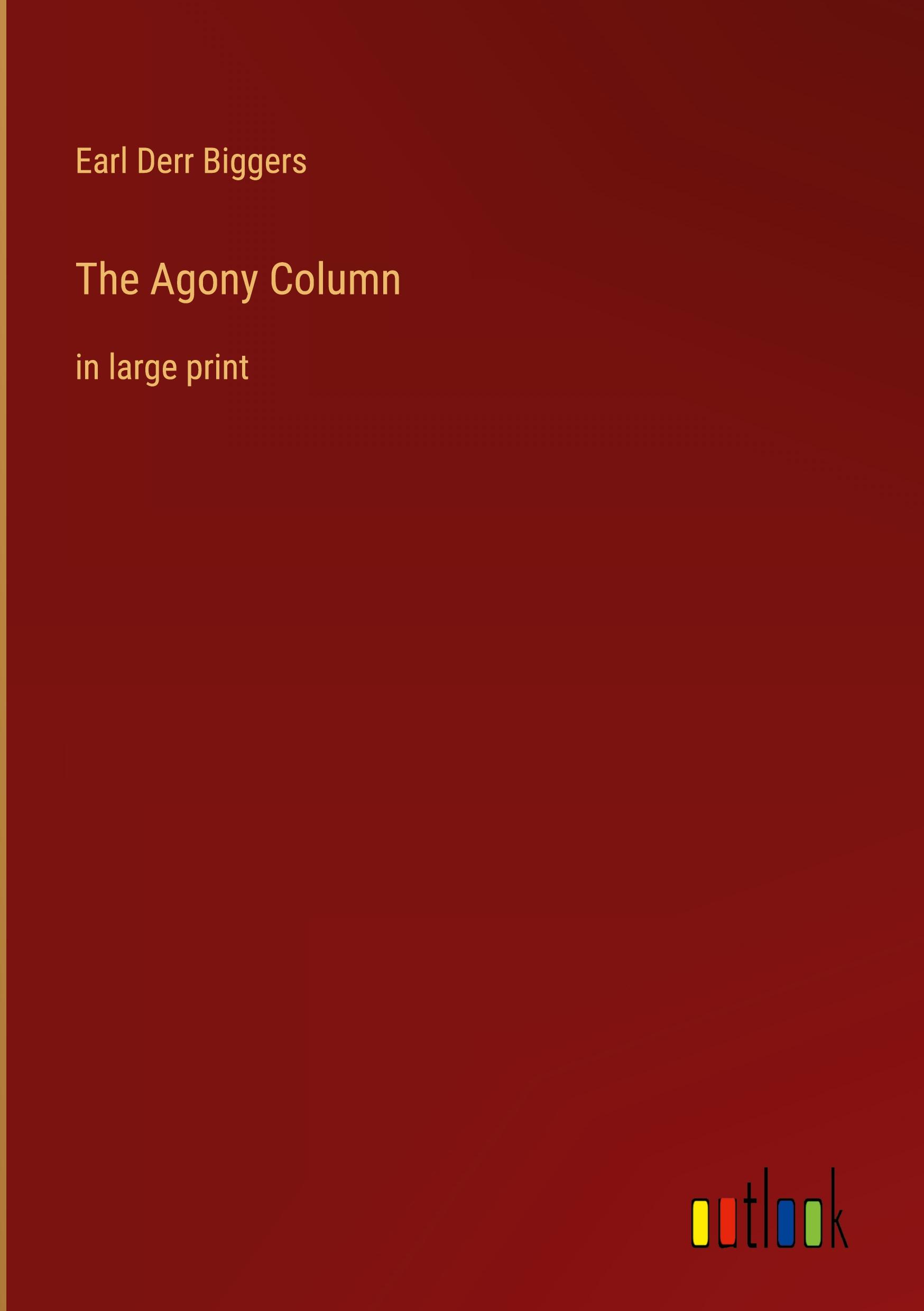 Vorderes Coverbild The Agony Column