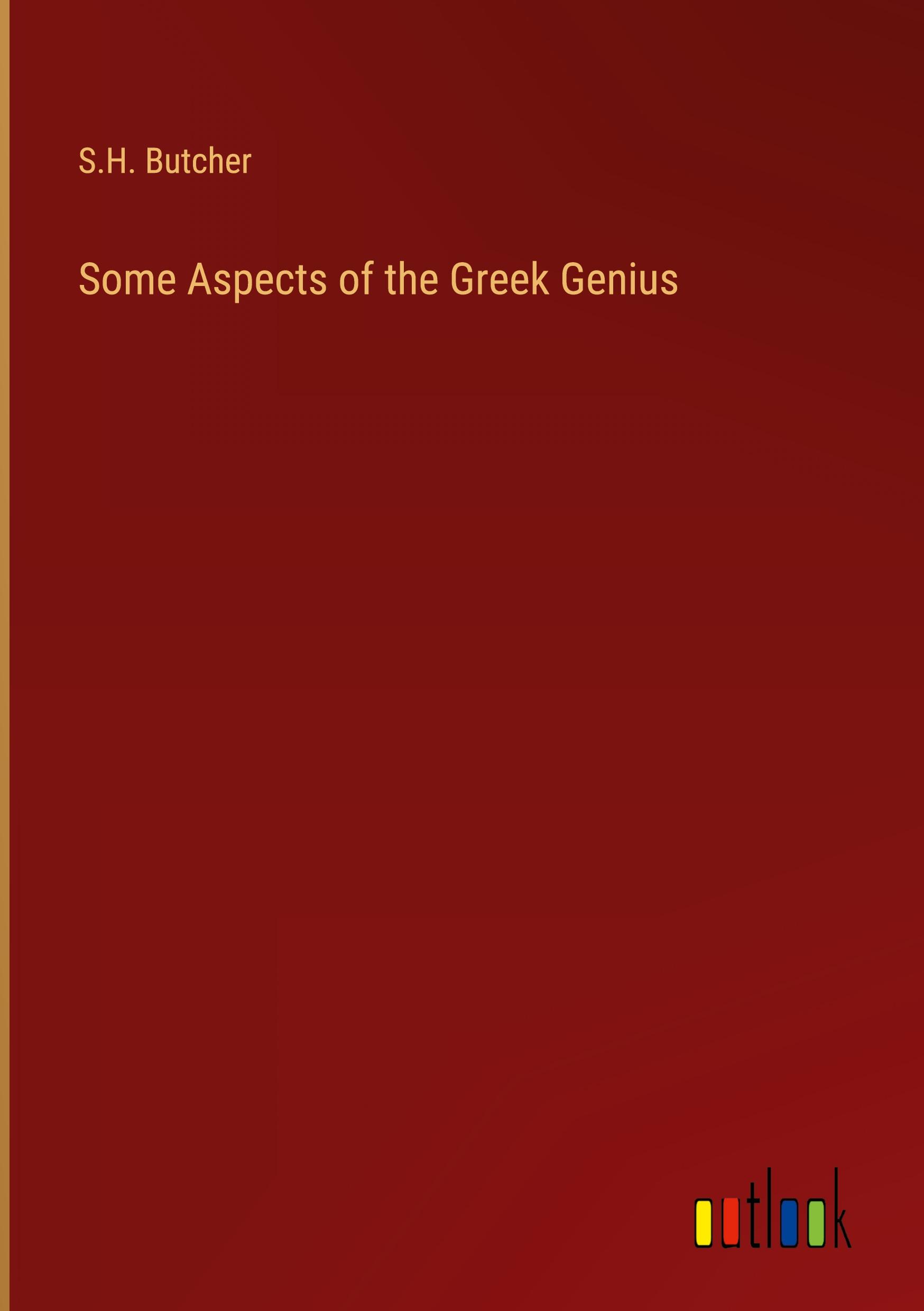 Vorderes Coverbild Some Aspects of the Greek Genius