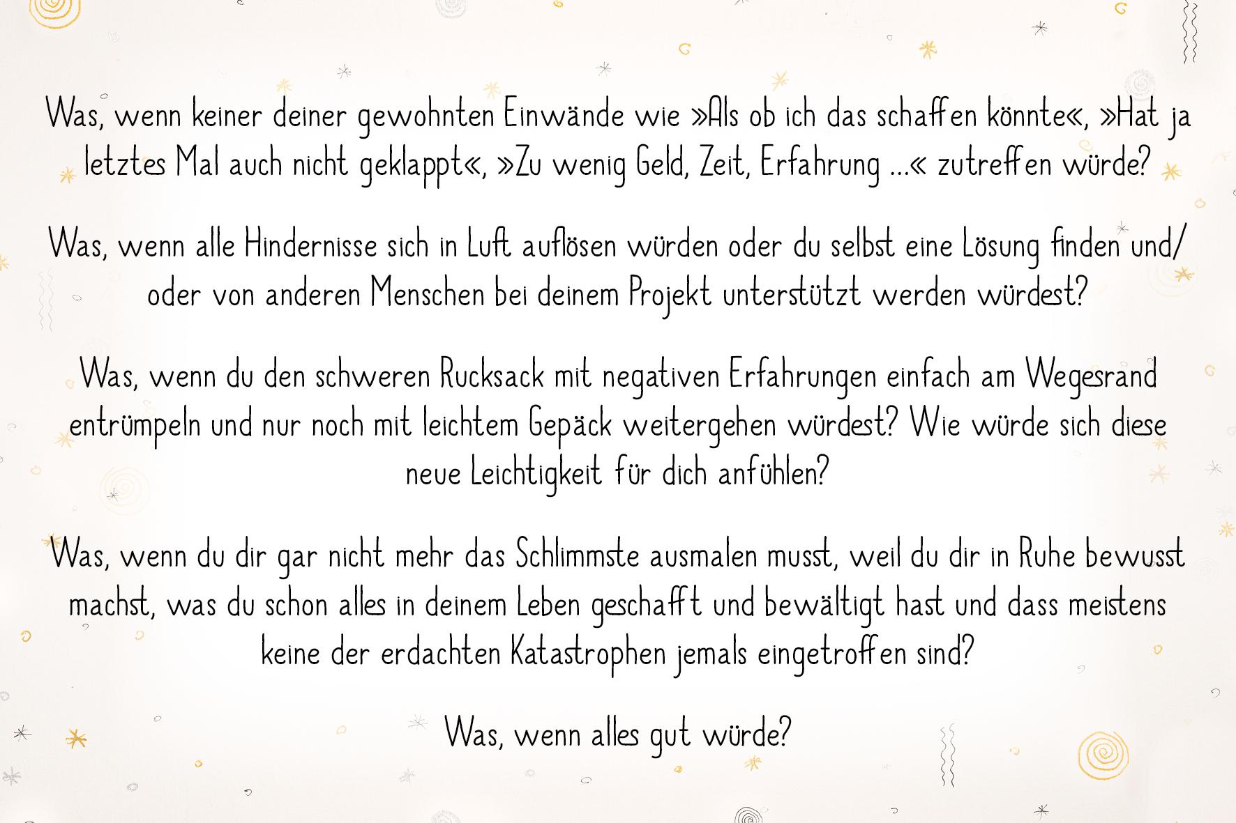 Beispielinhalt (Bild) Aufgeben ist keine Option - das Beste kommt erst noch! Mit Humor alle Hürden meistern - das Selbstcoaching-Programm