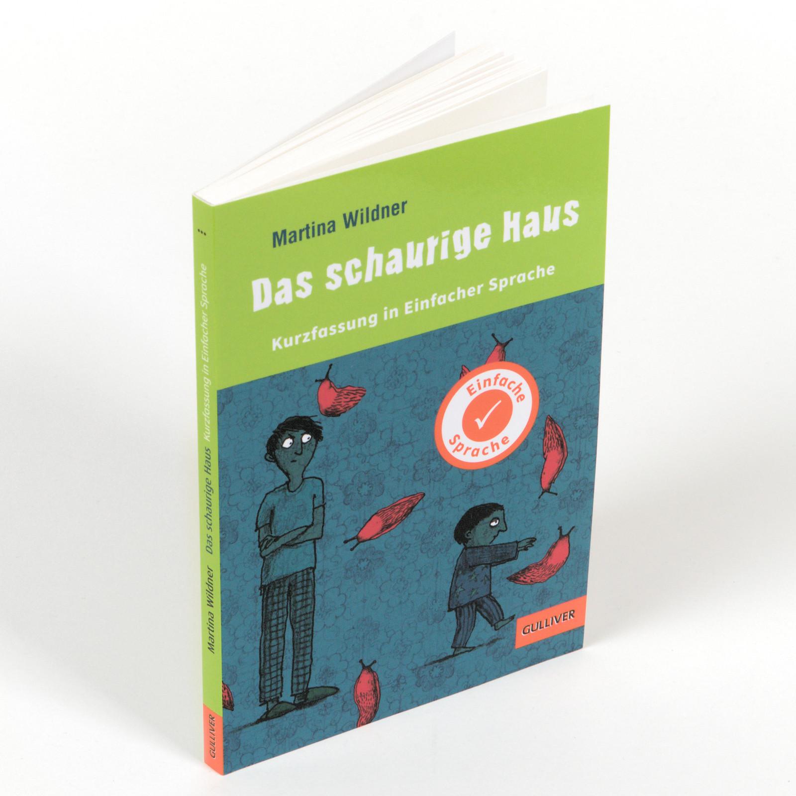 Beispielinhalt (Bild) Kurzfassung in Einfacher Sprache. Das schaurige Haus
