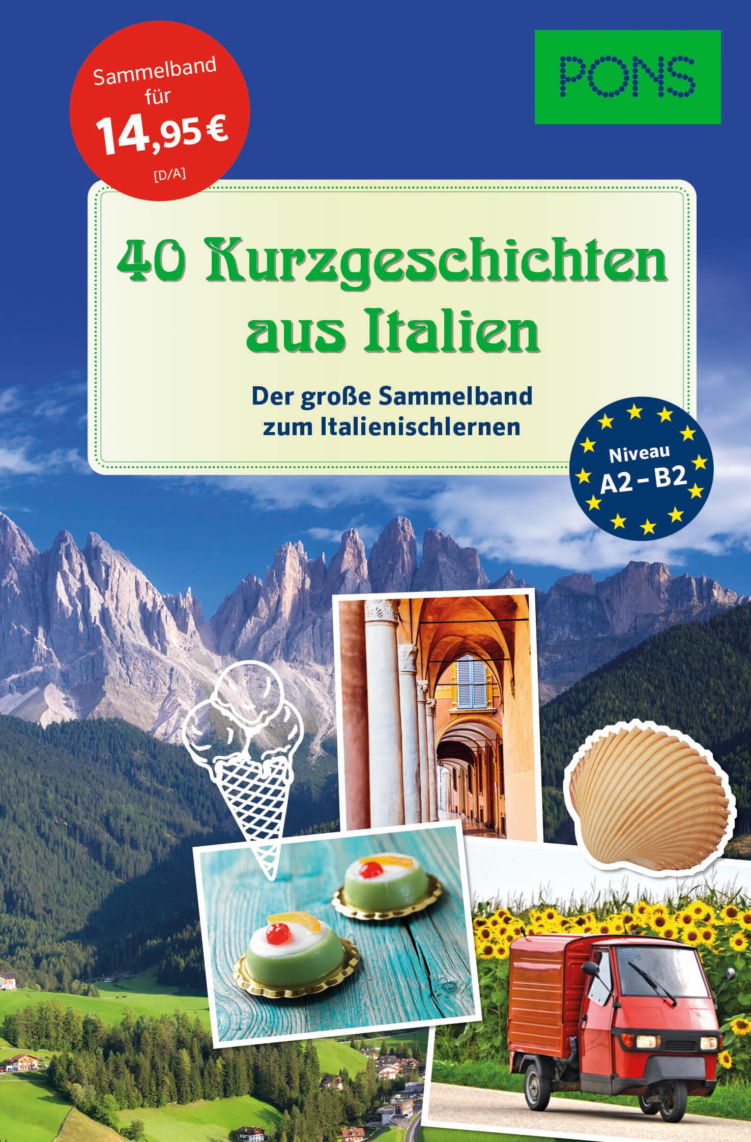 Vorderes Coverbild PONS 40 Kurzgeschichten aus Italien