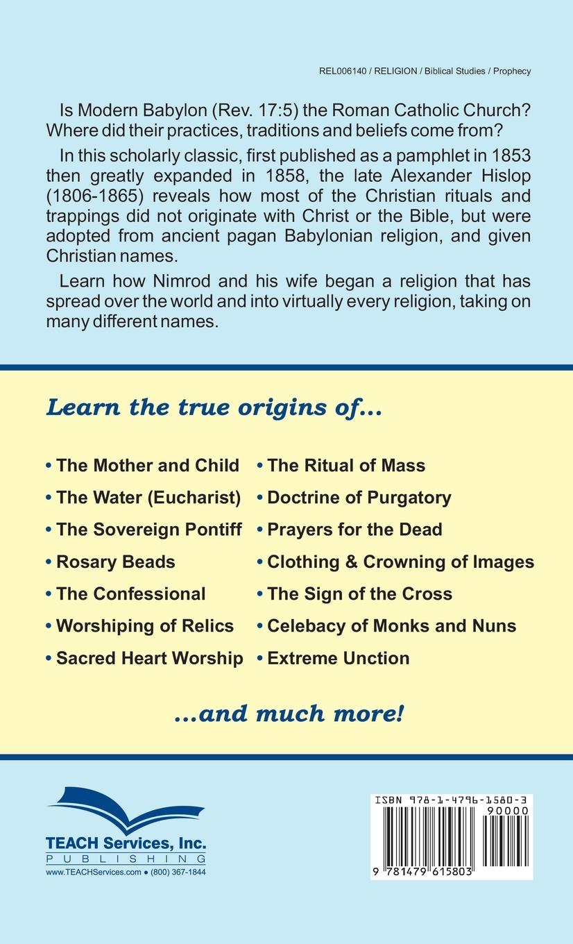 Rückseitencover The Two Babylons, Or the Papal Worship