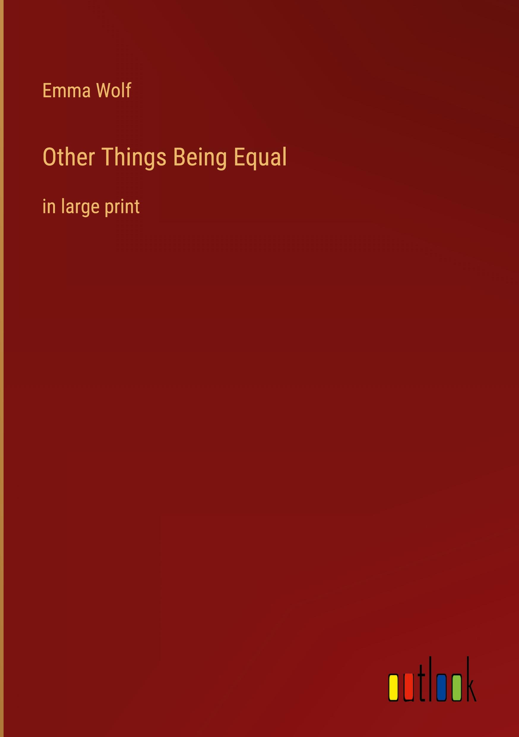 Vorderes Coverbild Other Things Being Equal