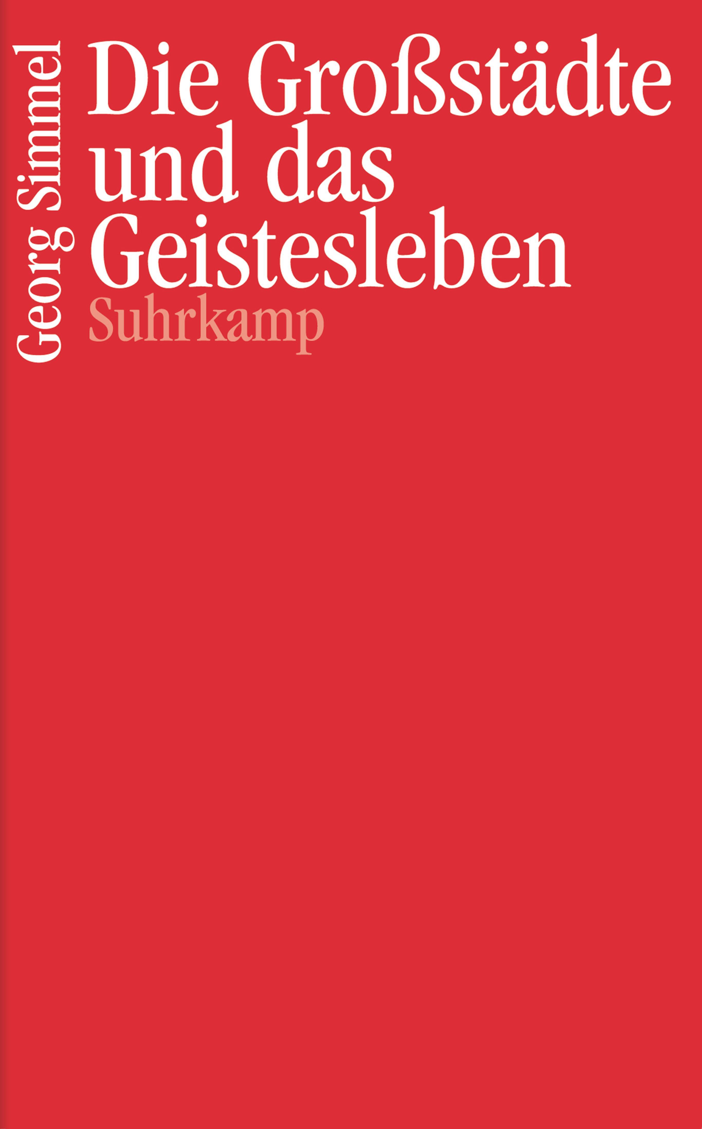 Vorderes Coverbild Die Großstädte und das Geistesleben
