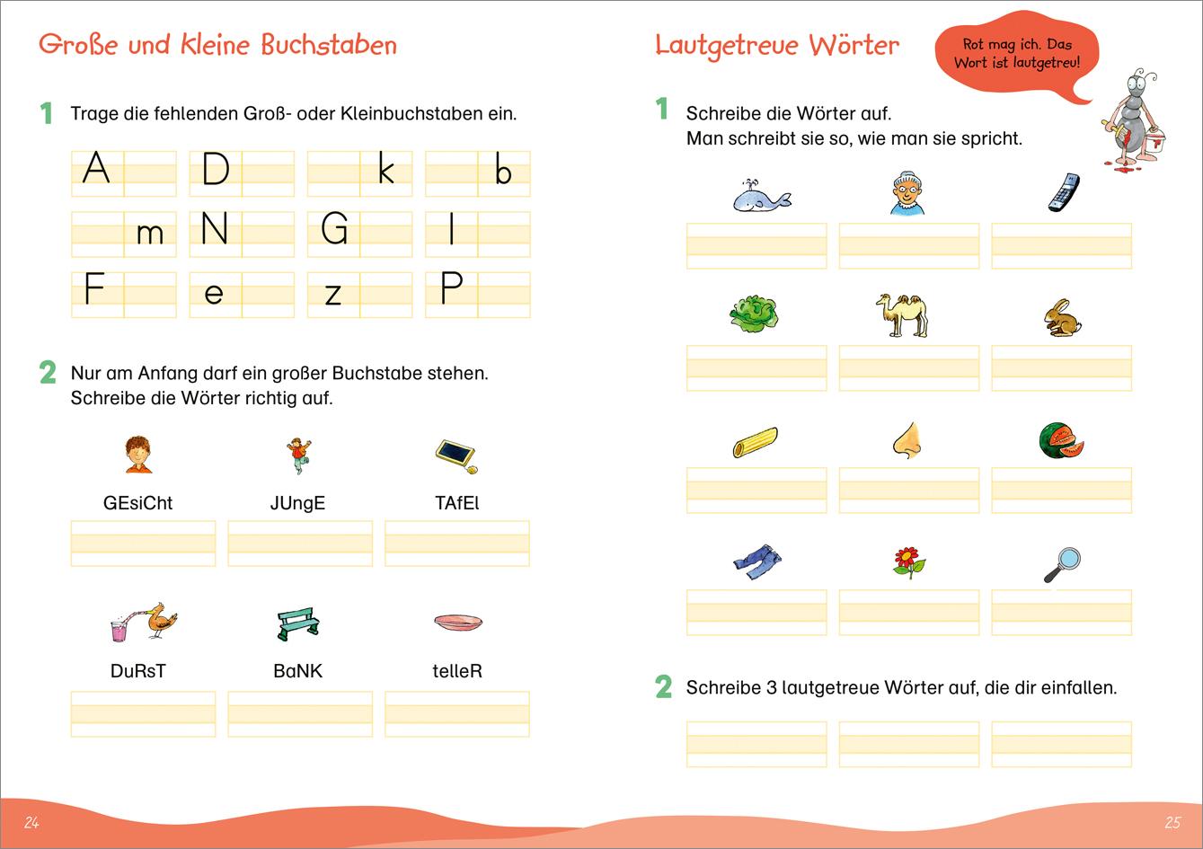 Beispielinhalt (Bild) Fit für Deutsch 1. Klasse. Mein Übungsheft