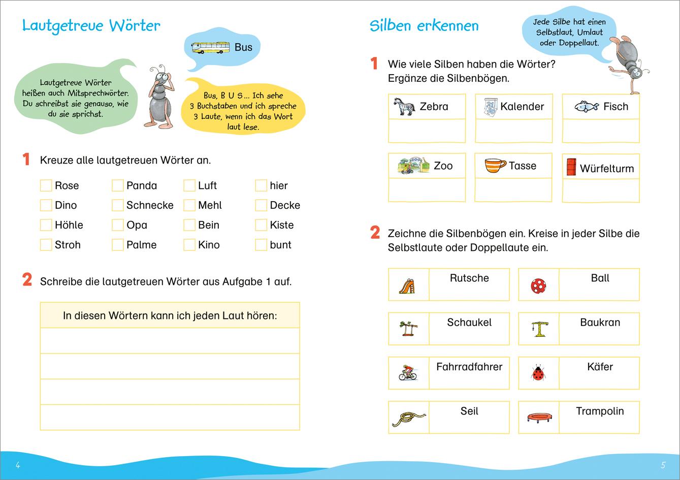 Beispielinhalt (Bild) Fit für Deutsch 2. Klasse. Mein Übungsheft