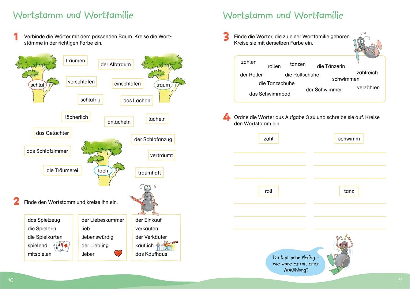 Beispielinhalt (Bild) Fit für Deutsch 3. Klasse. Mein Übungsheft