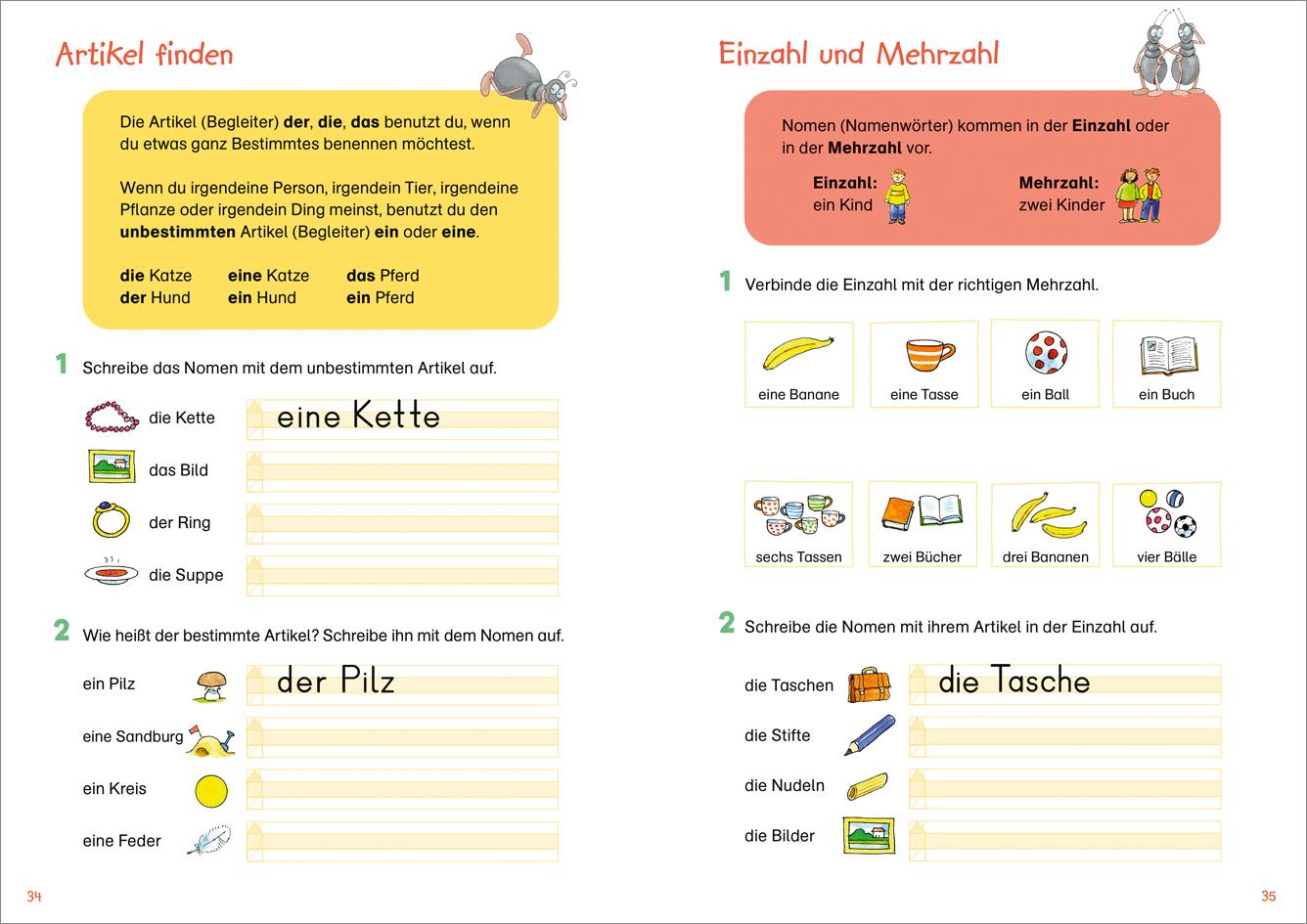 Beispielinhalt (Bild) Fit für Deutsch 1. Klasse. Lernen und verstehen