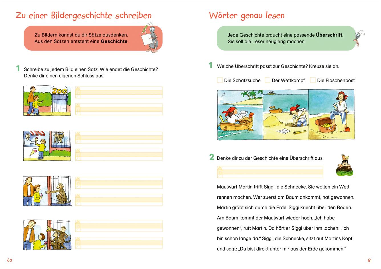 Beispielinhalt (Bild) Fit für Deutsch 1. Klasse. Lernen und verstehen