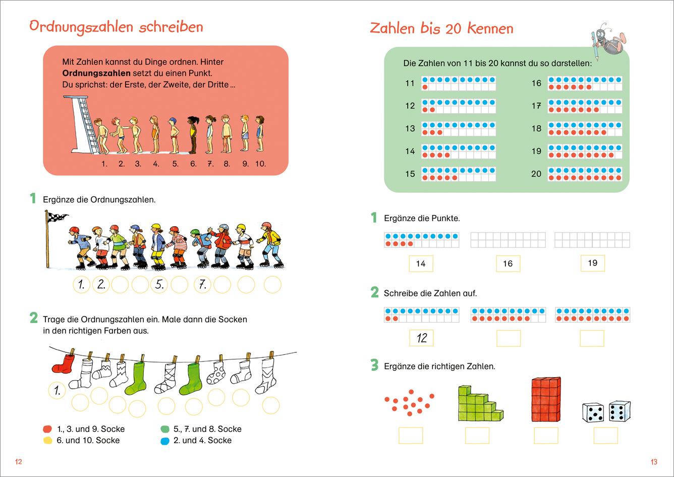 Beispielinhalt (Bild) Fit für Mathe 1. Klasse. Lernen und verstehen