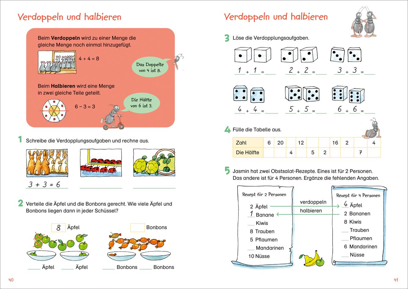 Beispielinhalt (Bild) Fit für Mathe 1. Klasse. Lernen und verstehen