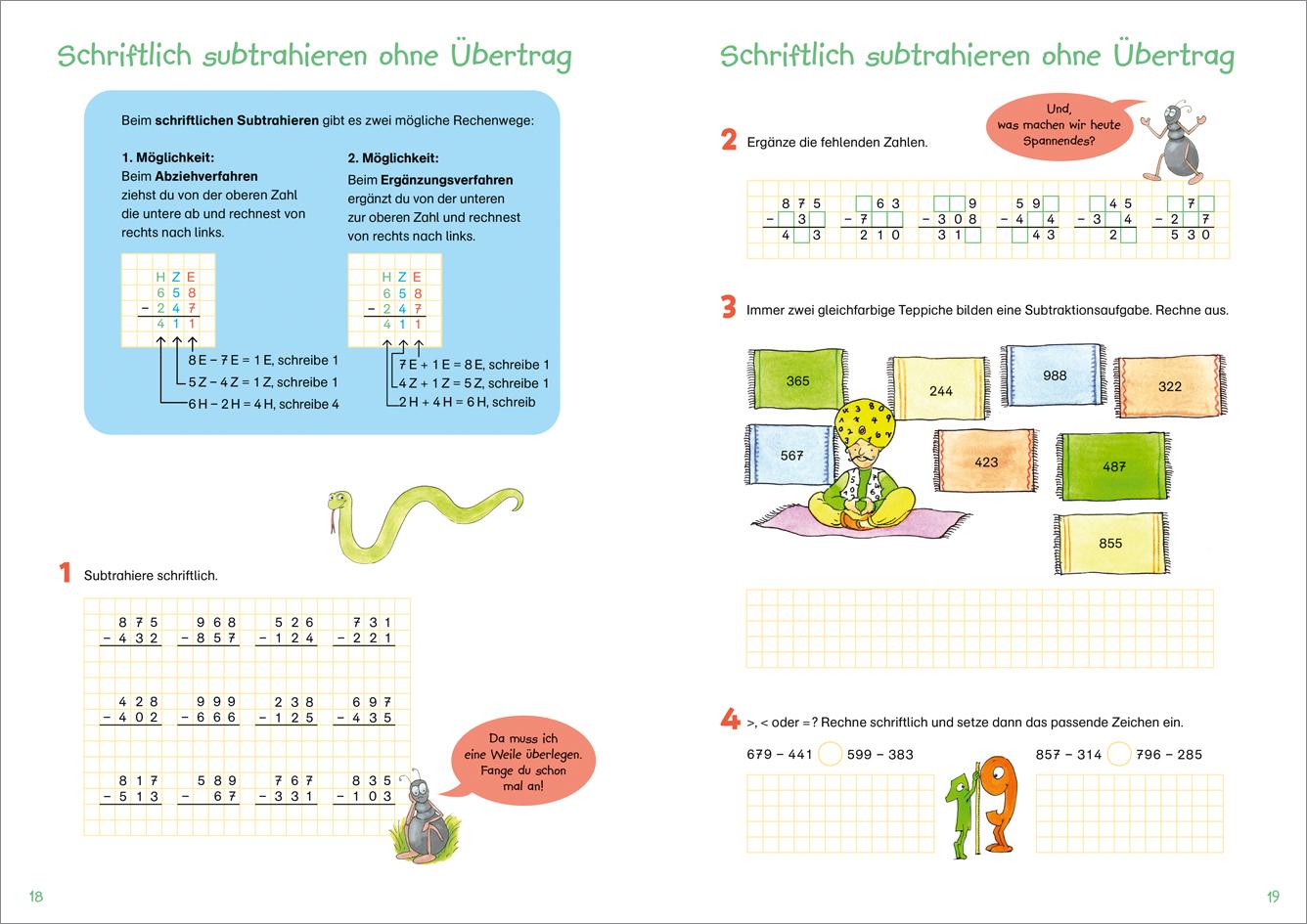 Beispielinhalt (Bild) Fit für Mathe 3. Klasse. Lernen und verstehen