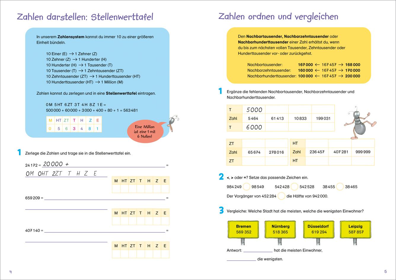 Beispielinhalt (Bild) Fit für Mathe 4. Klasse. Lernen und verstehen