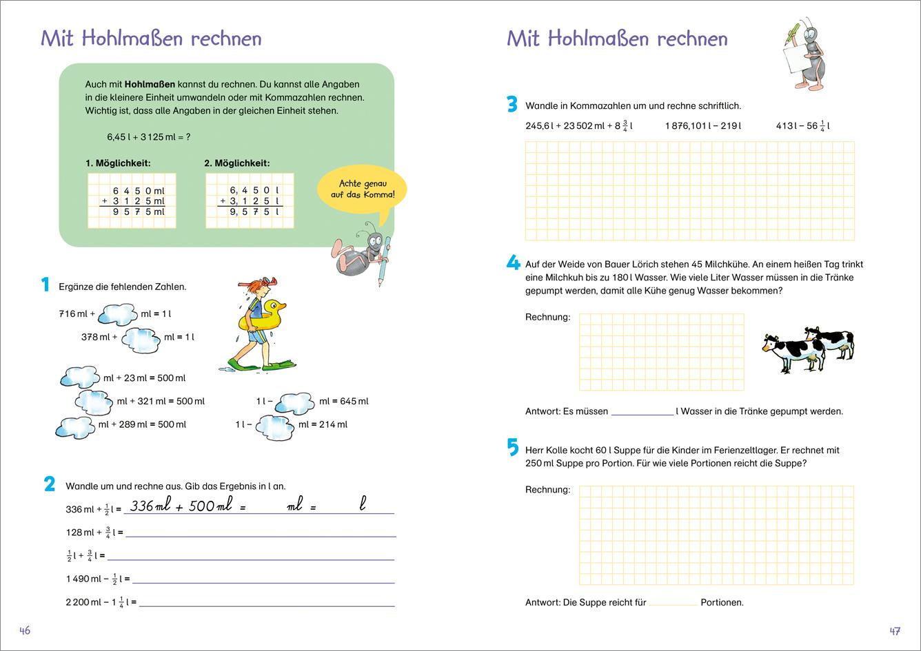 Beispielinhalt (Bild) Fit für Mathe 4. Klasse. Lernen und verstehen