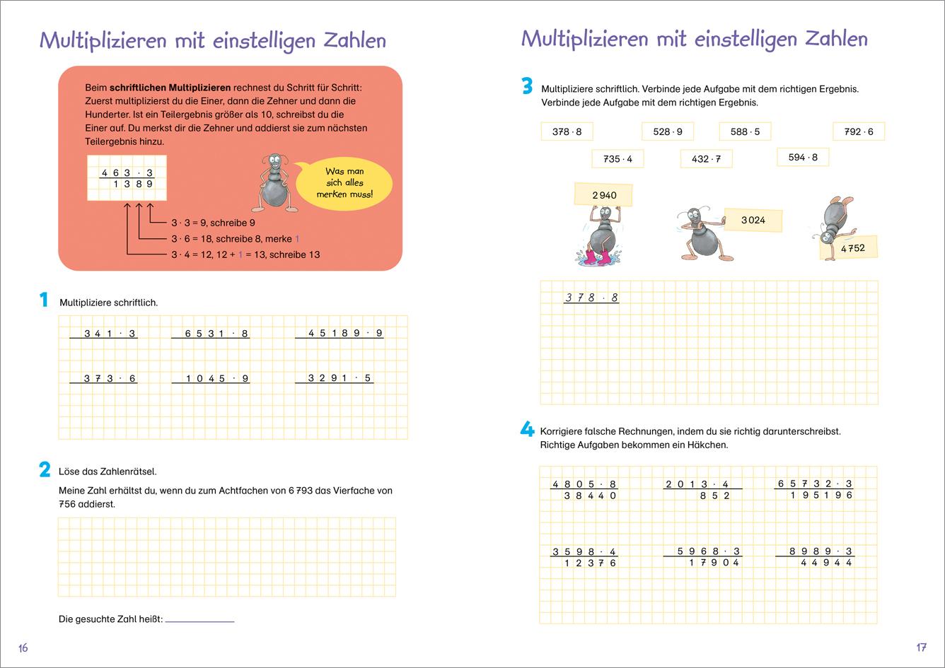 Beispielinhalt (Bild) Fit für Mathe 4. Klasse. Lernen und verstehen
