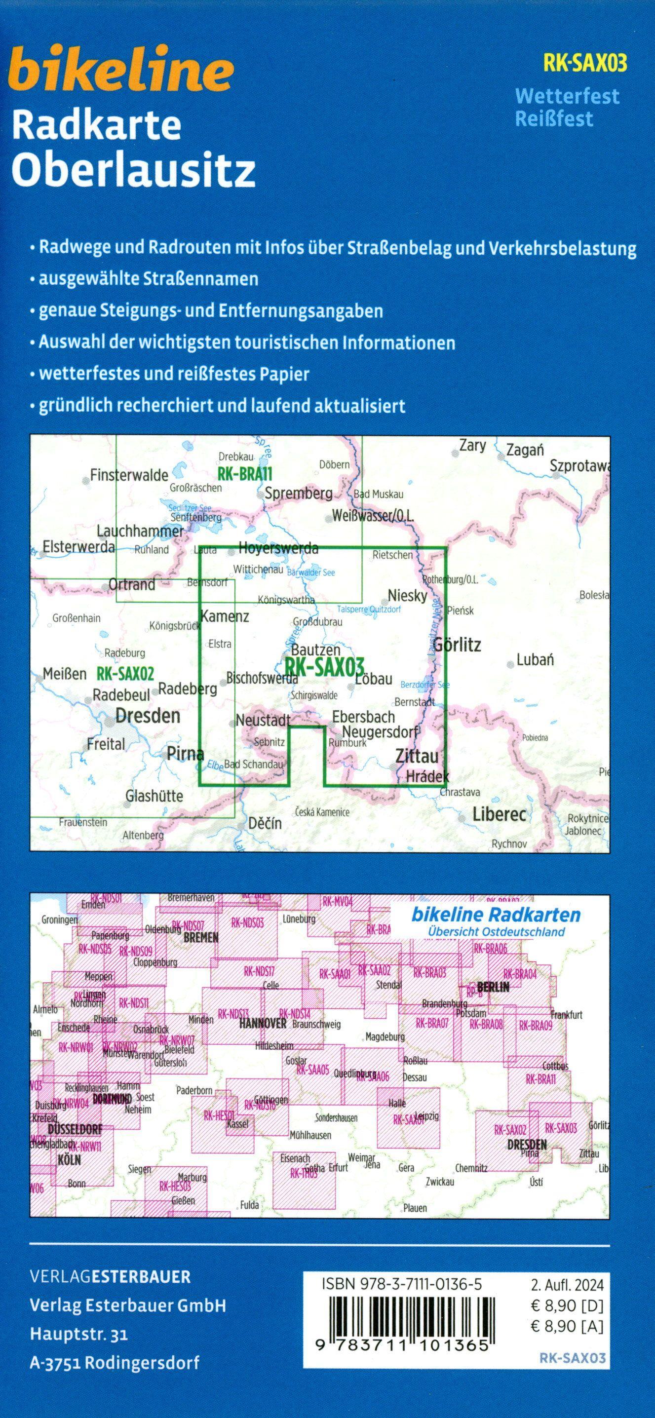 Beispielinhalt (Bild) Radkarte Oberlausitz (RK-SAX03)