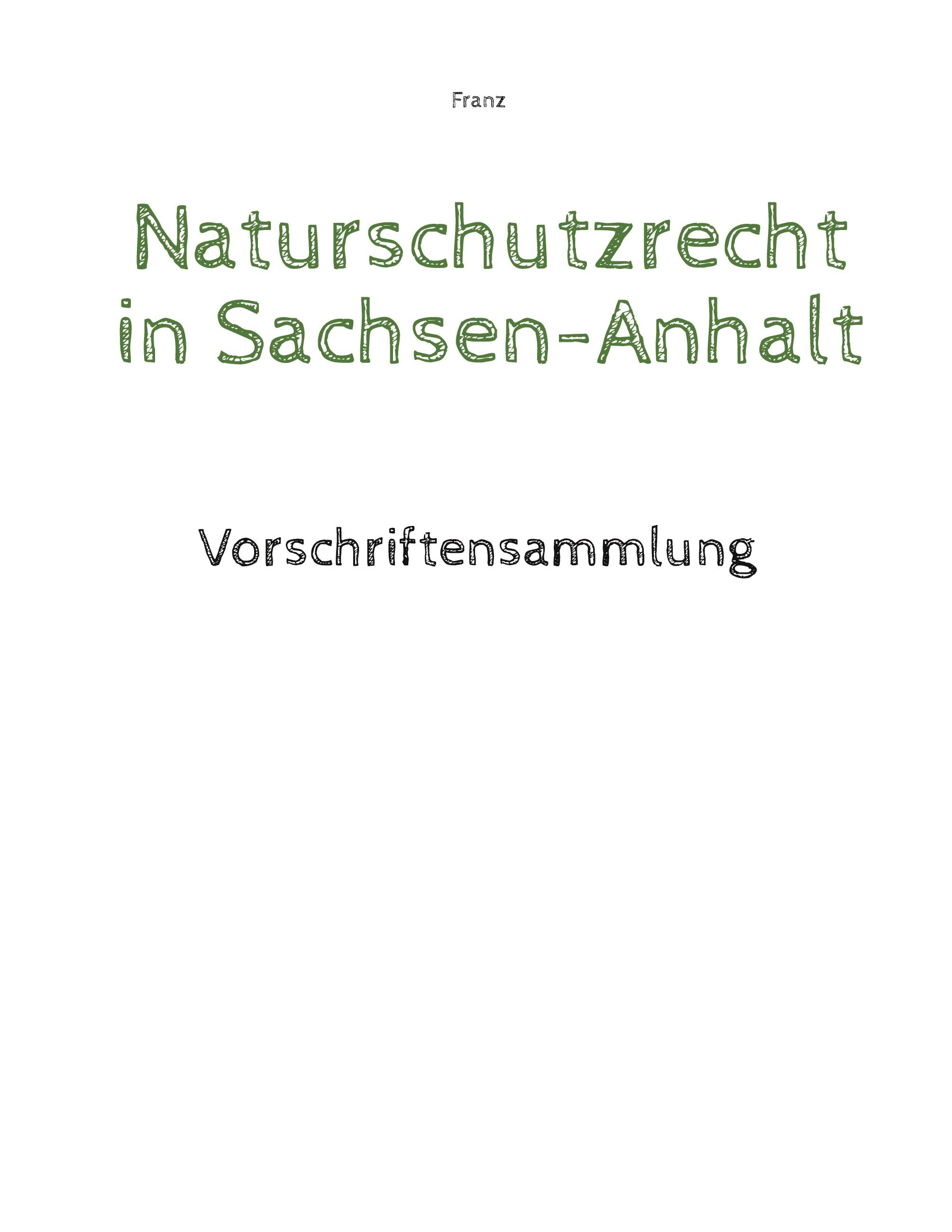 Vorderes Coverbild Naturschutzrecht in Sachsen-Anhalt