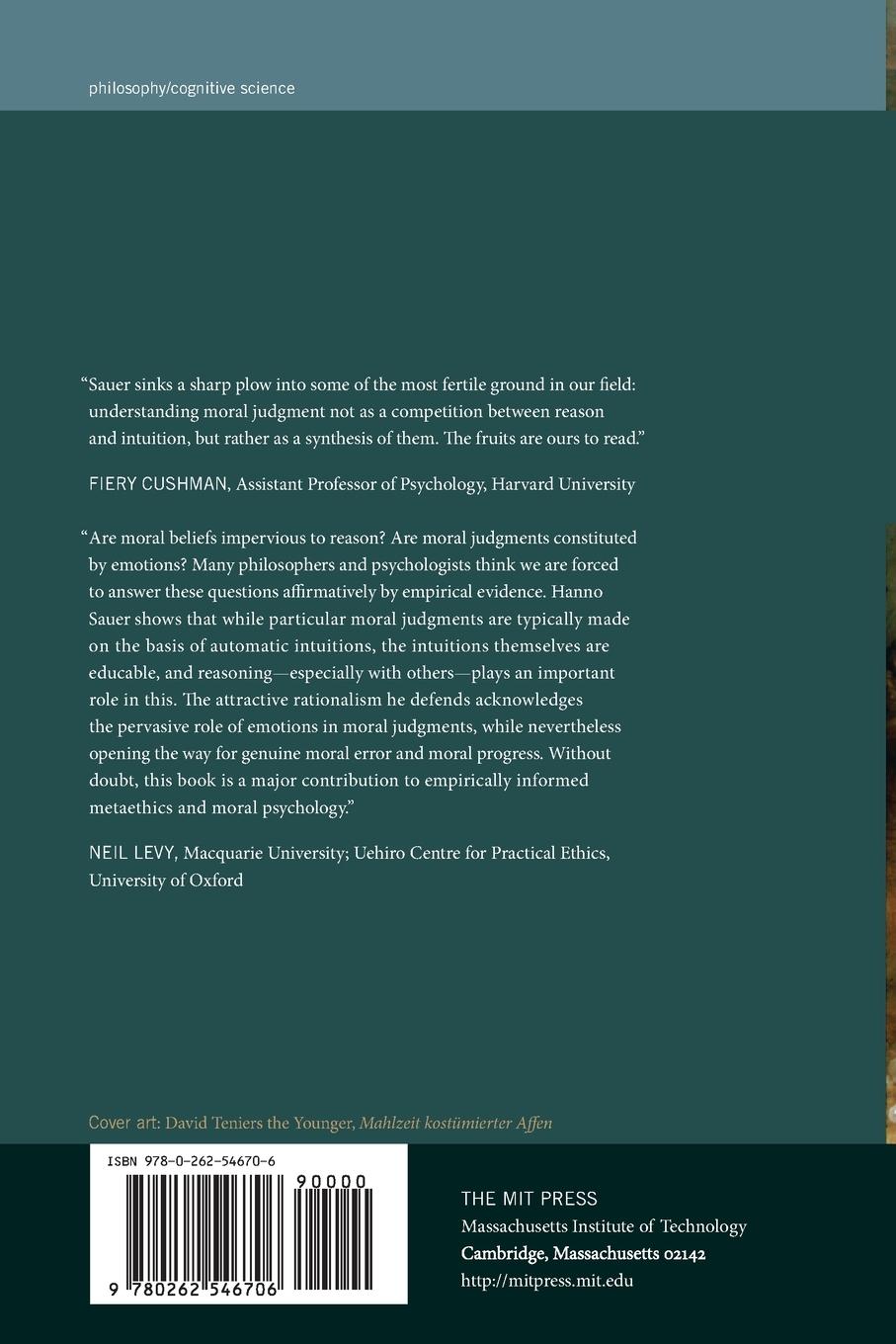 Rückseitencover Moral Judgments as Educated Intuitions