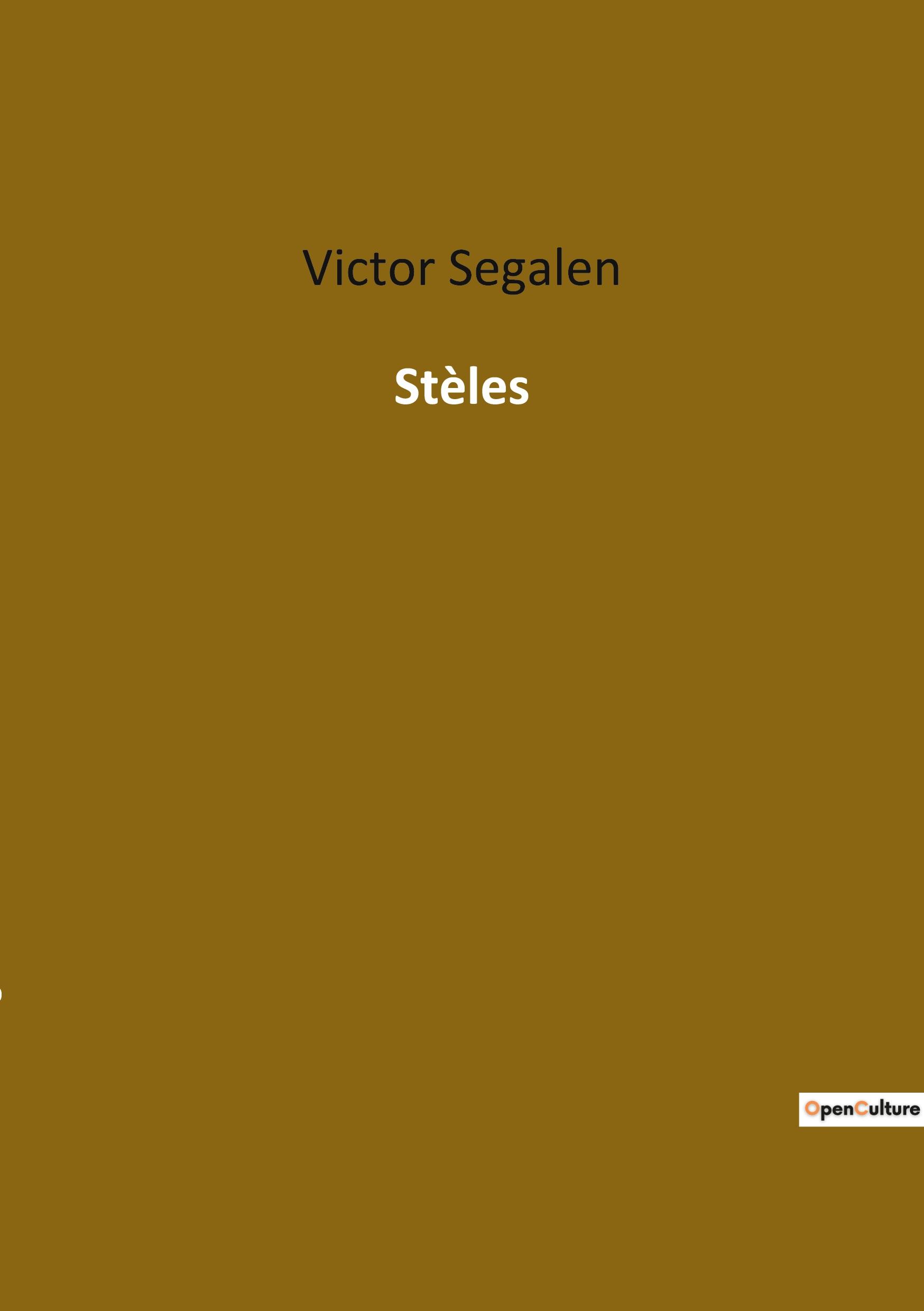 Vorderes Coverbild Stèles