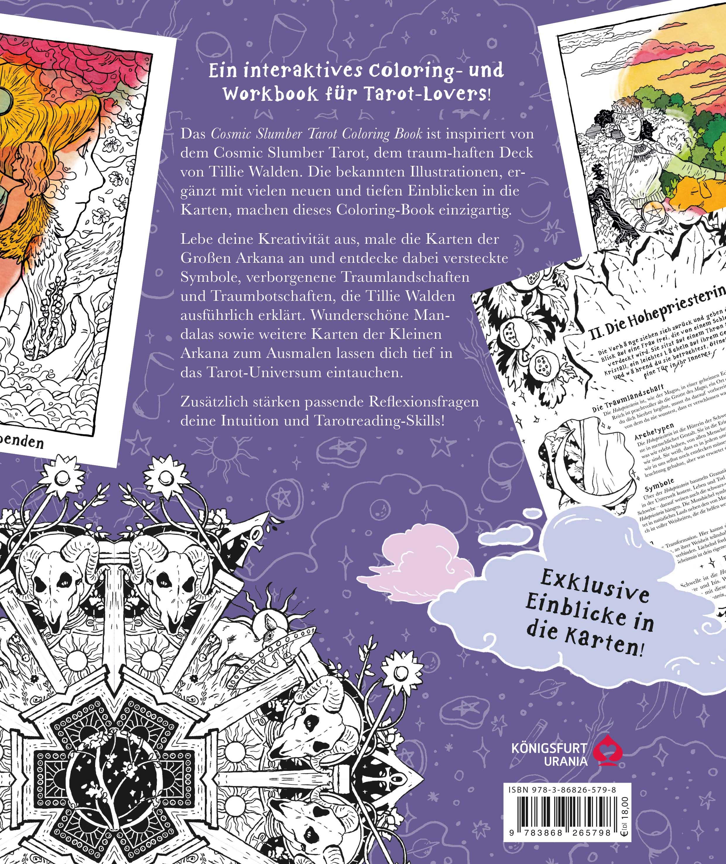 Rückseitencover Cosmic Slumber Tarot Coloring Book