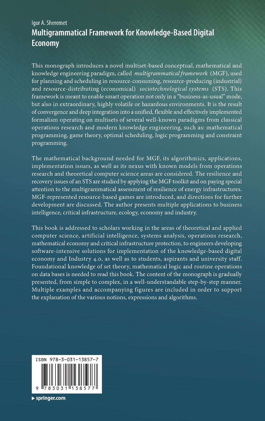 Rückseitencover Multigrammatical Framework for Knowledge-Based Digital Economy