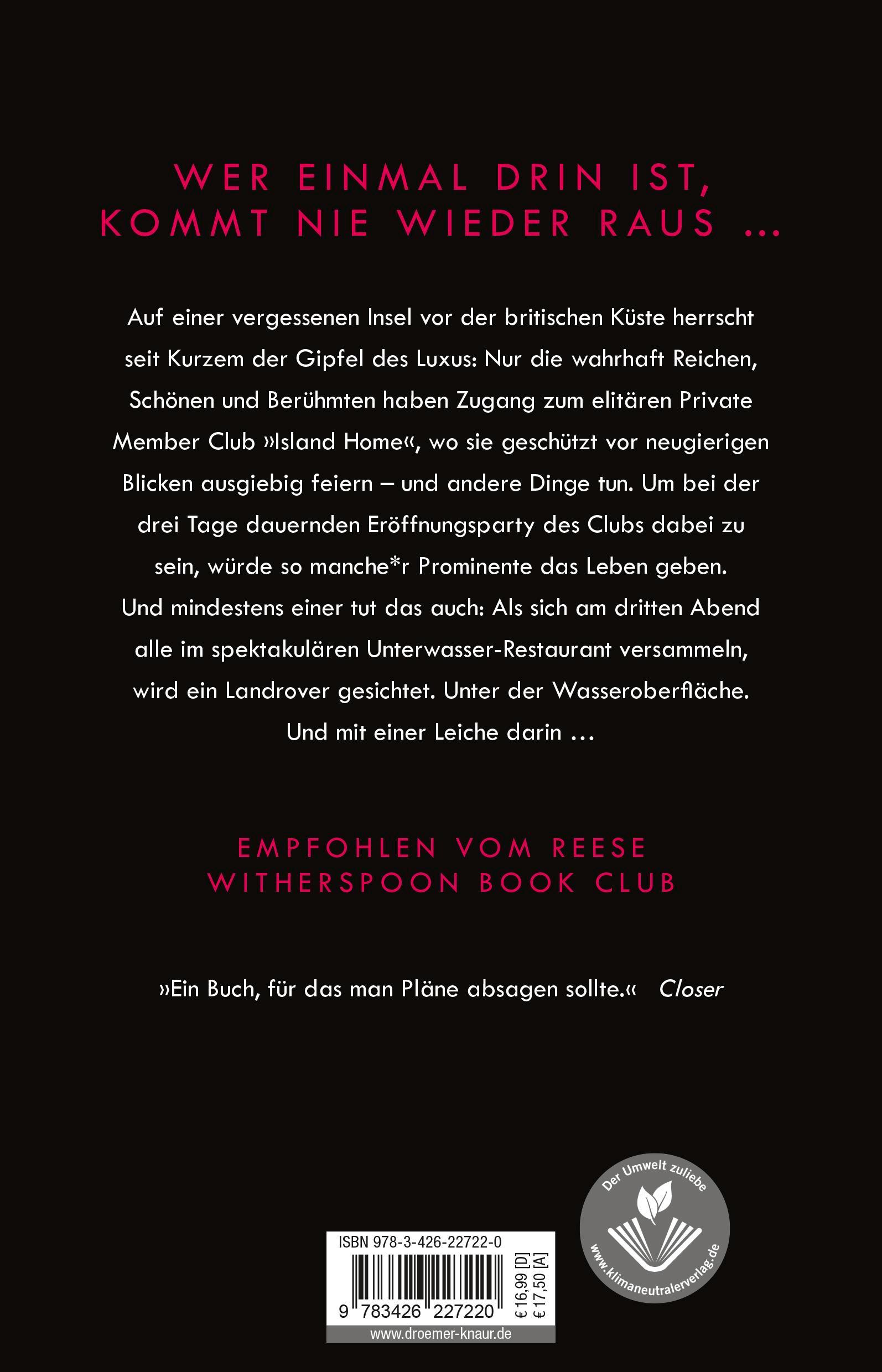 Rückseitencover Der Club. Dabeisein ist tödlich