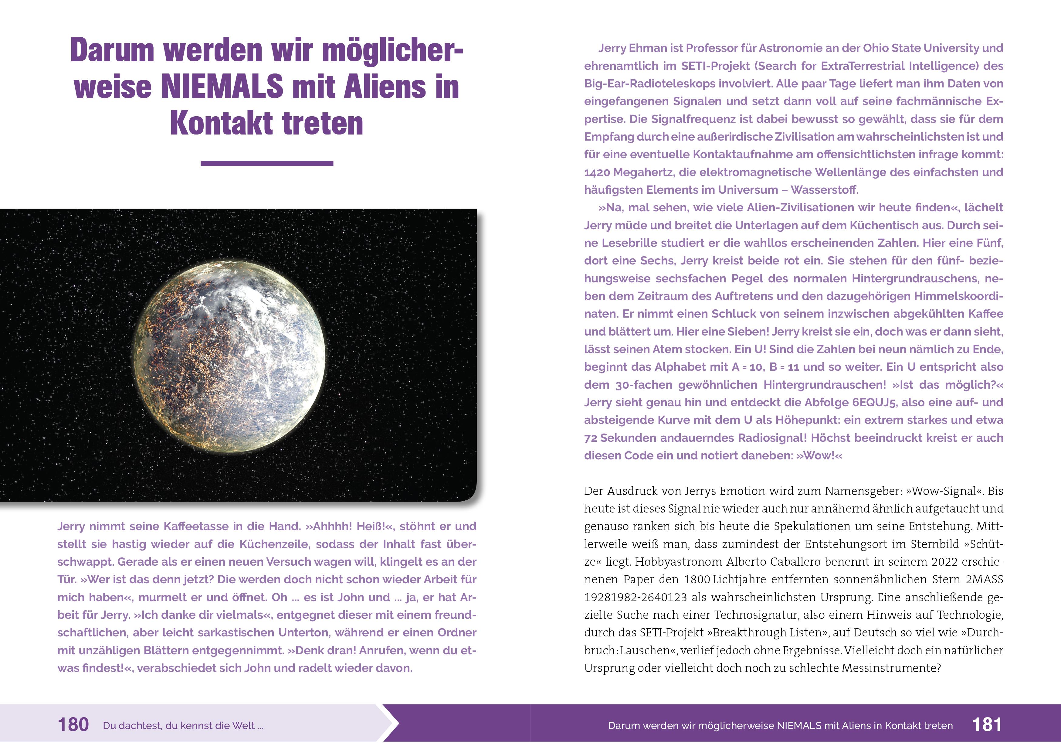 Beispielinhalt (Bild) Du dachtest, du kennst die Welt...