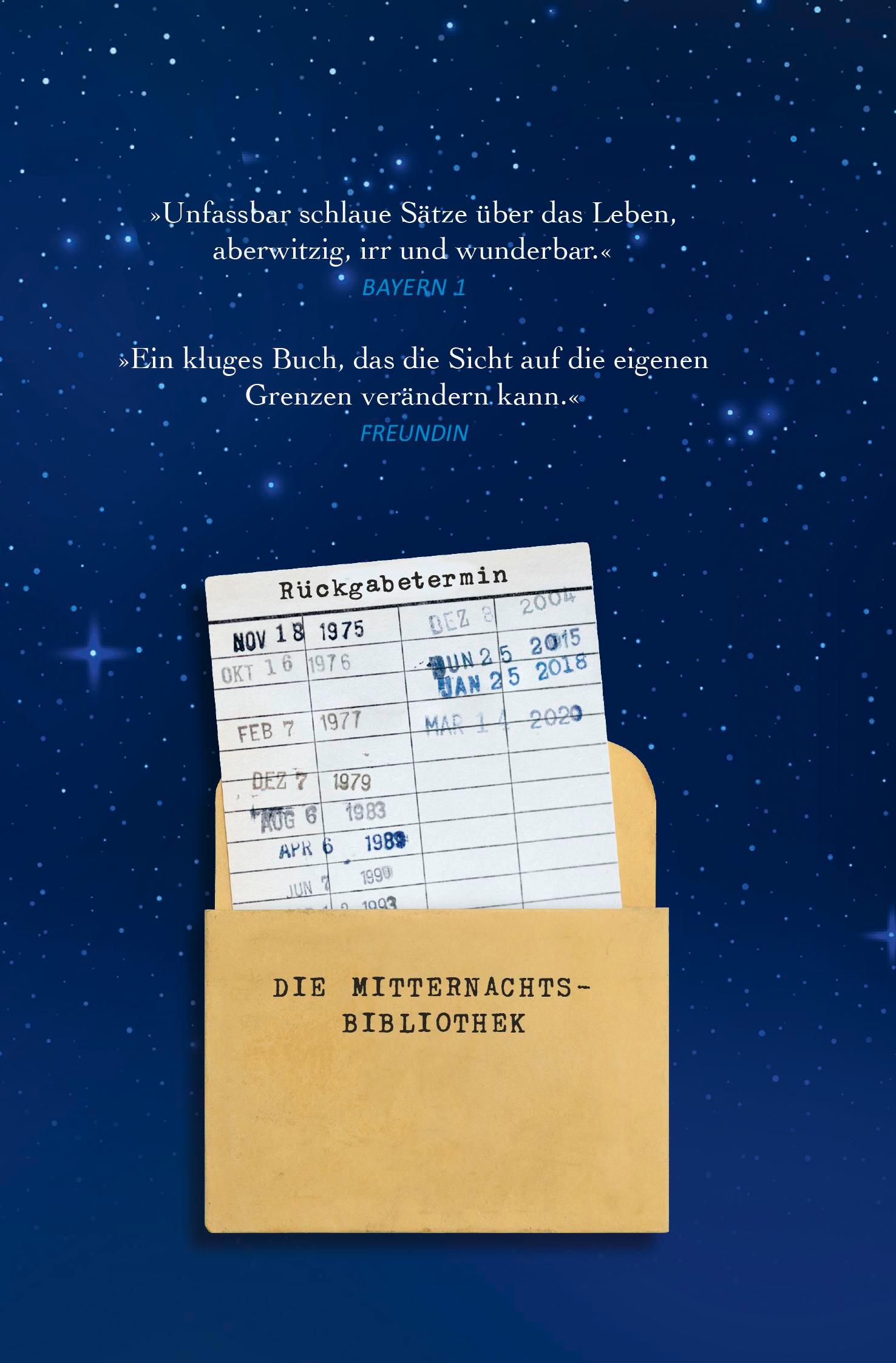 Beispielinhalt (Bild) Die Mitternachtsbibliothek