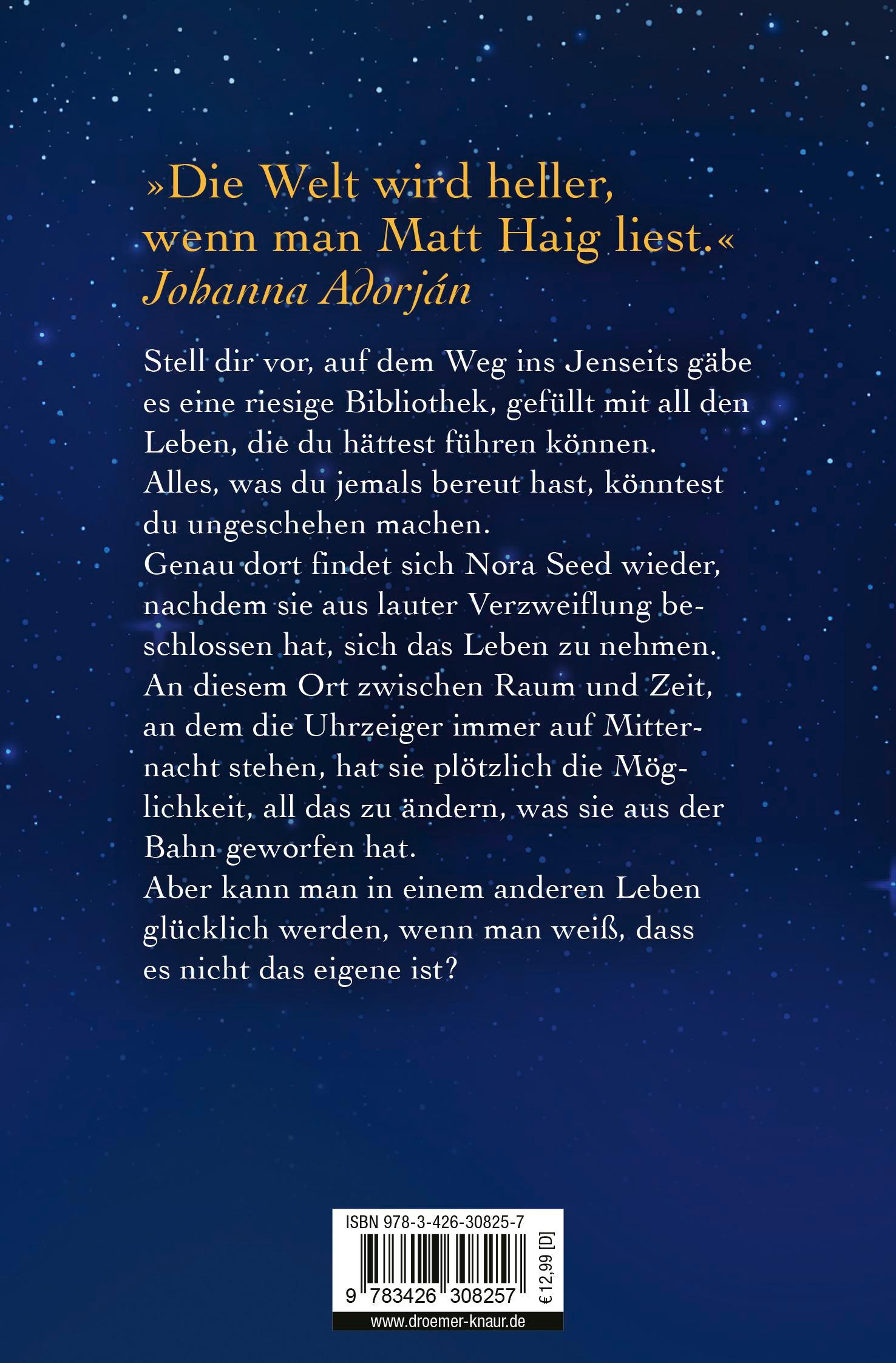 Rückseitencover Die Mitternachtsbibliothek