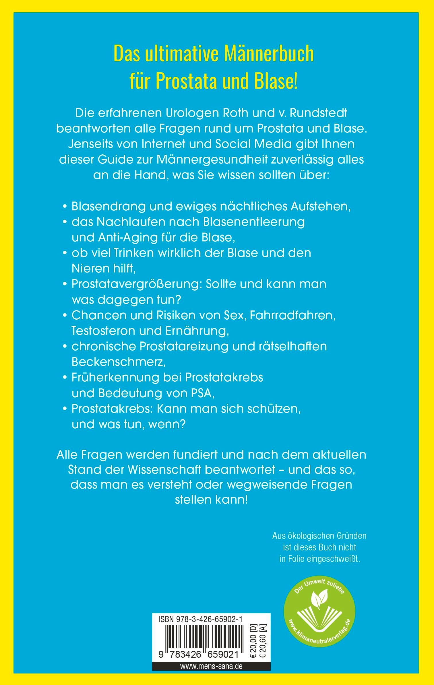 Rückseitencover Der Prostata- und Blasen-Guide