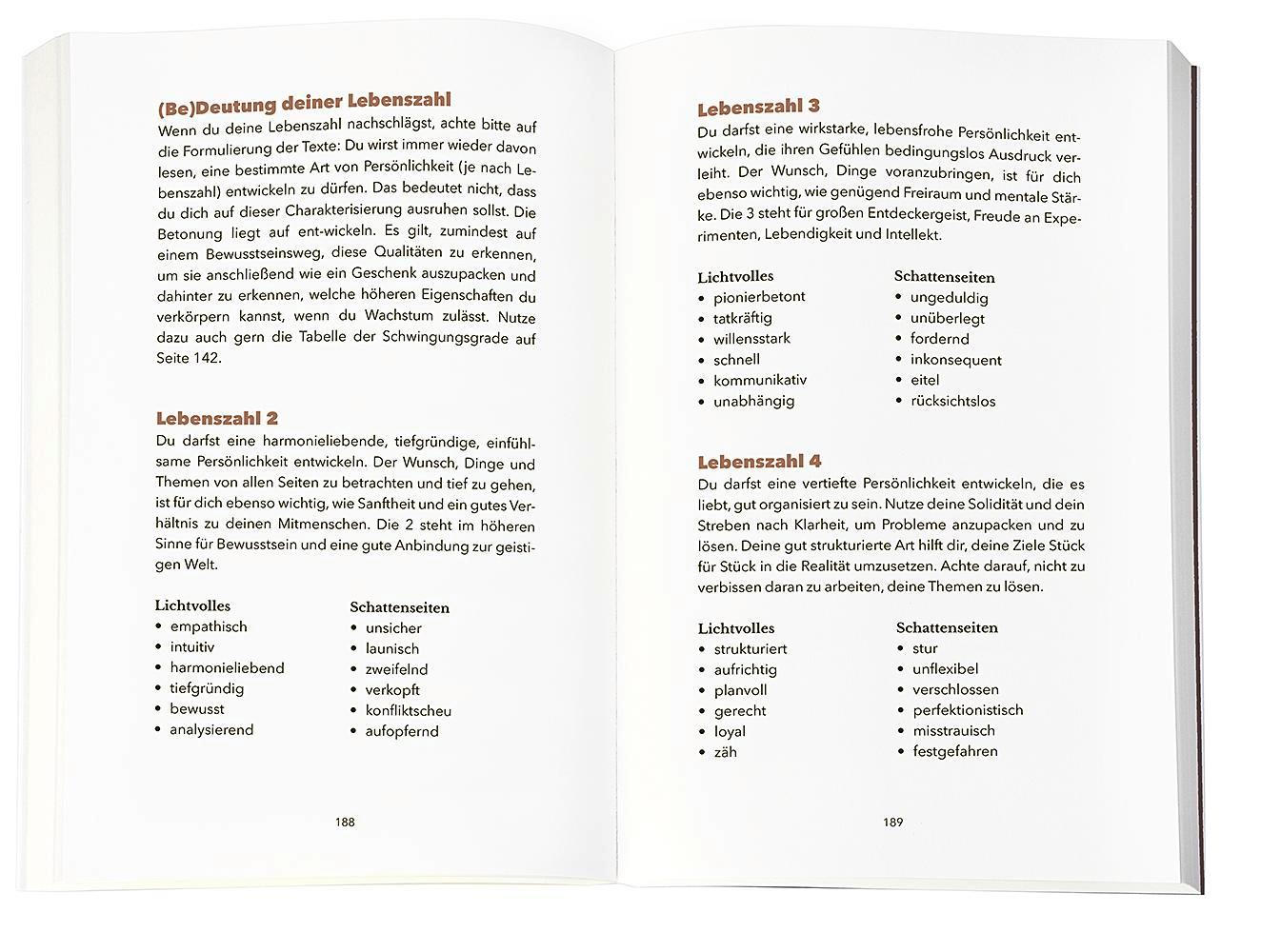 Beispielinhalt (Bild) Numerologie