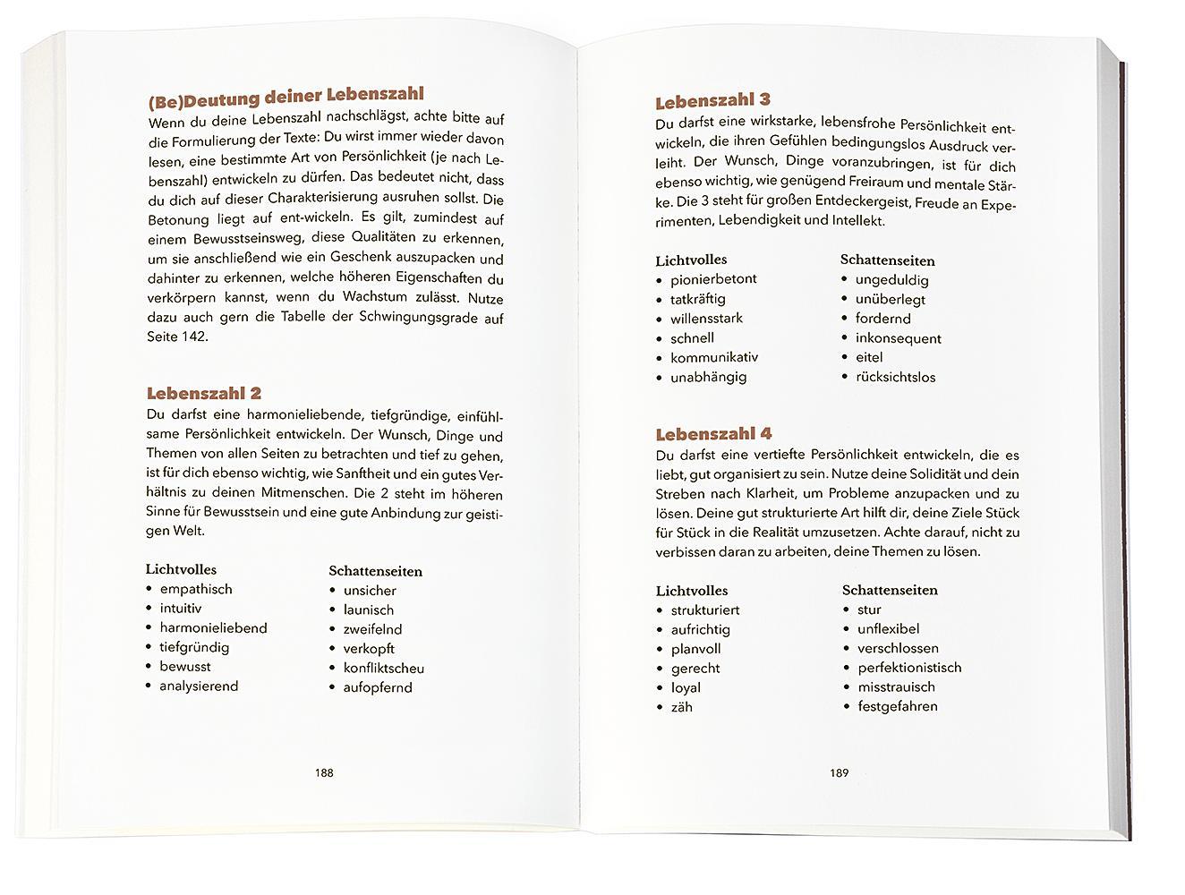 Beispielinhalt (Bild) Numerologie