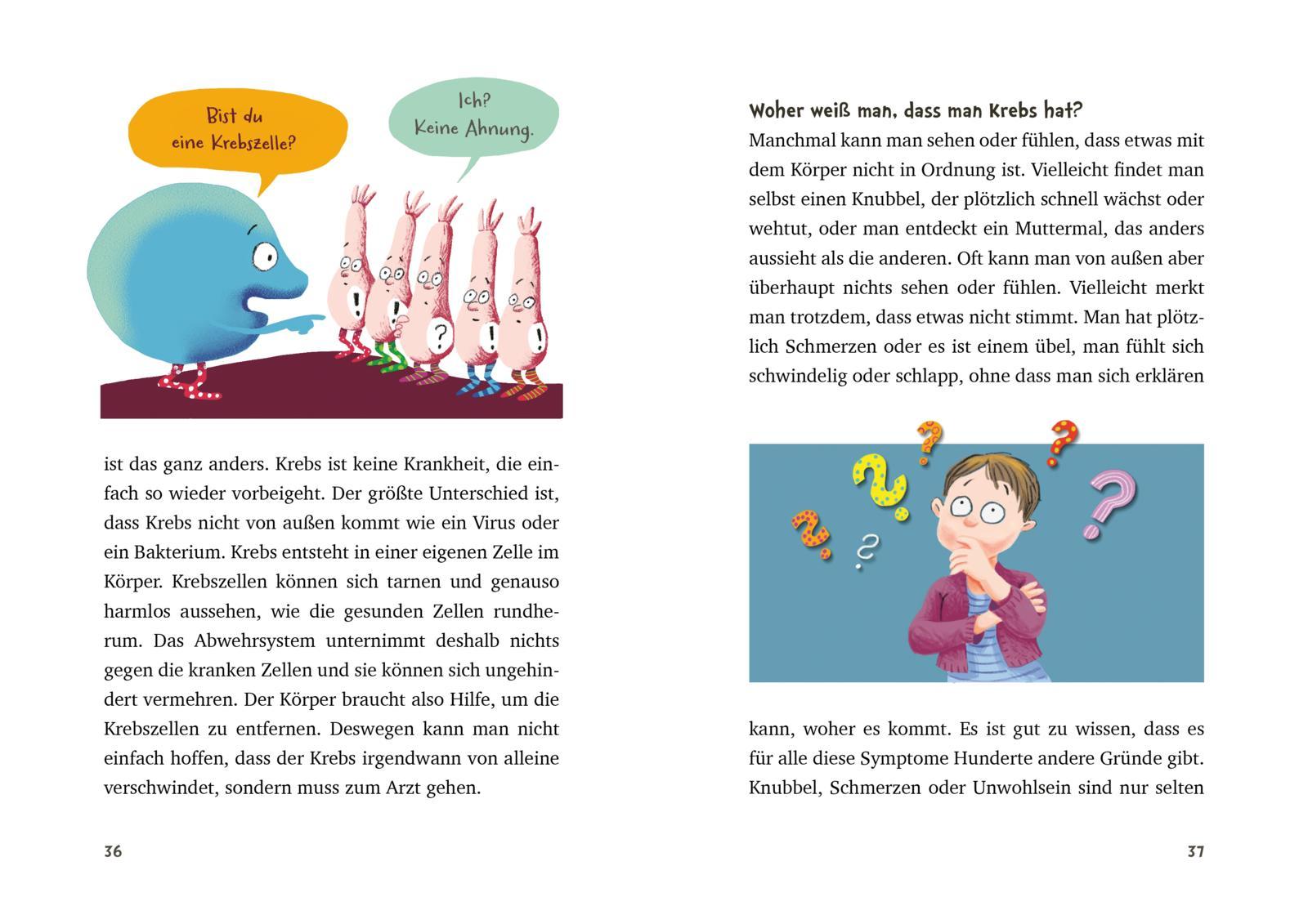 Beispielinhalt (Bild) Wie ist das mit dem Krebs?