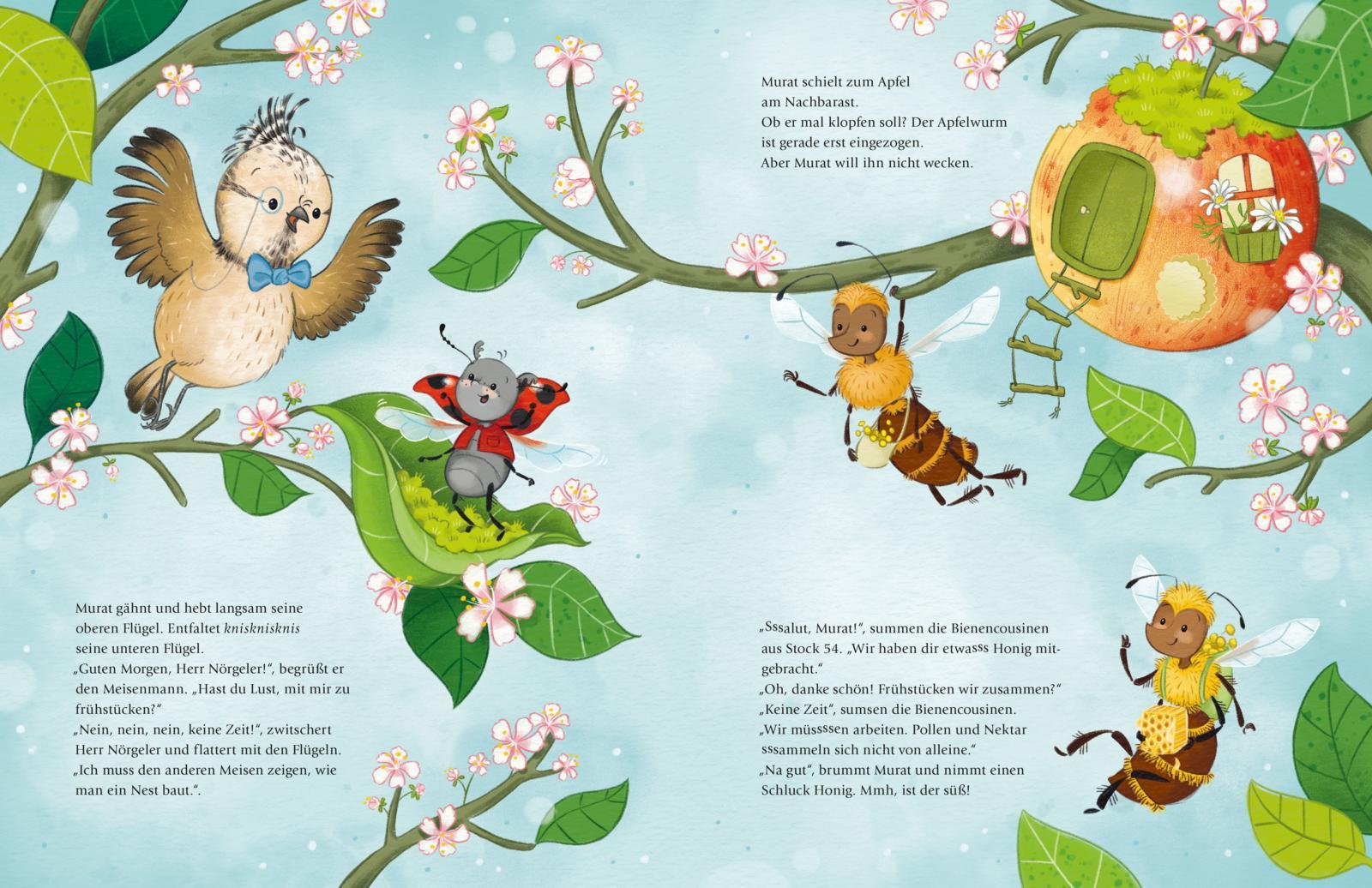 Beispielinhalt (Bild) Die Wiesenfreunde und das Geheimnis unterm Apfelbaum