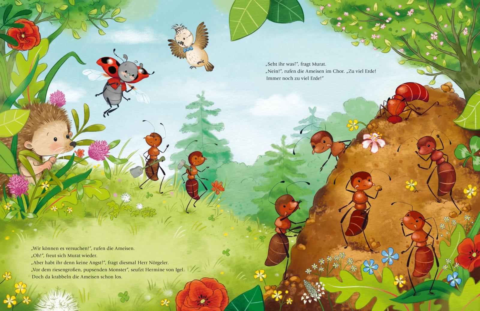 Beispielinhalt (Bild) Die Wiesenfreunde und das Geheimnis unterm Apfelbaum