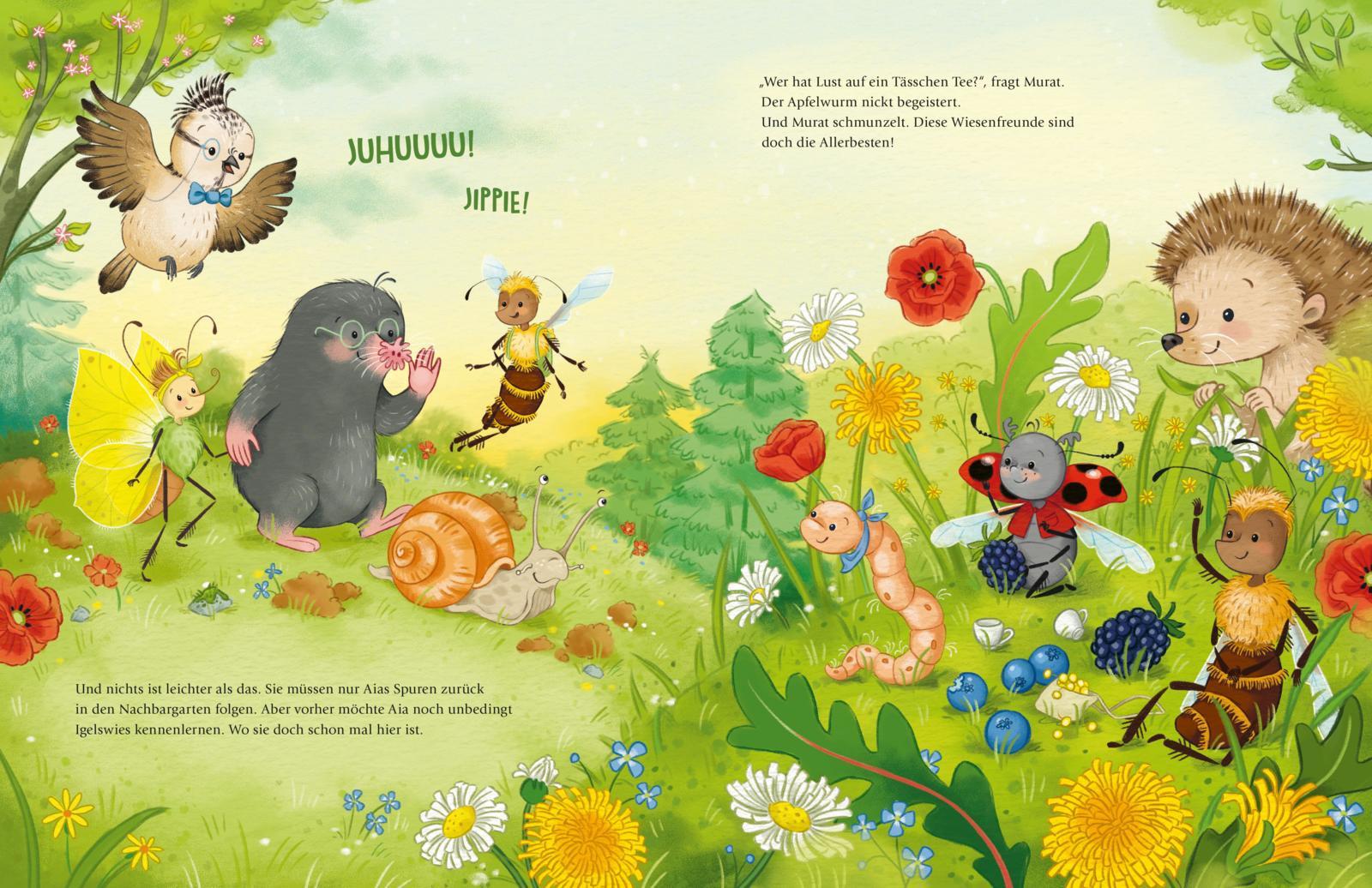 Beispielinhalt (Bild) Die Wiesenfreunde und das Geheimnis unterm Apfelbaum