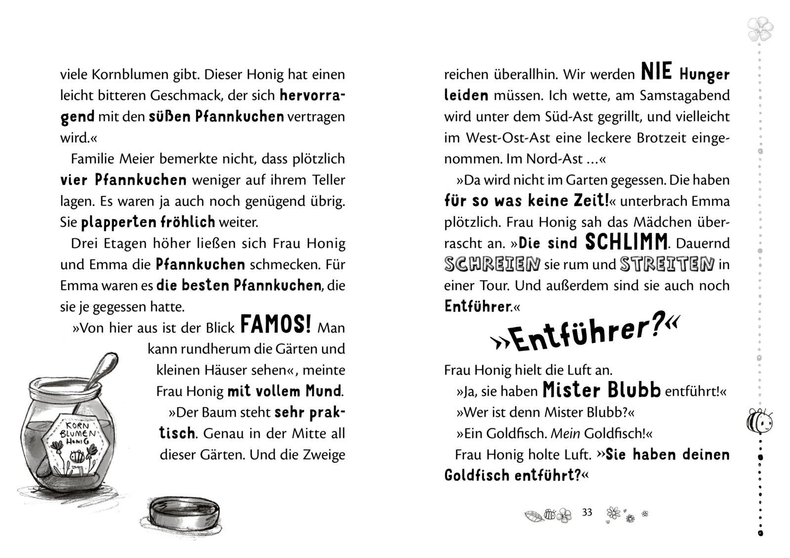 Beispielinhalt (Bild) Frau Honig und die Geheimnisse im Kirschbaum