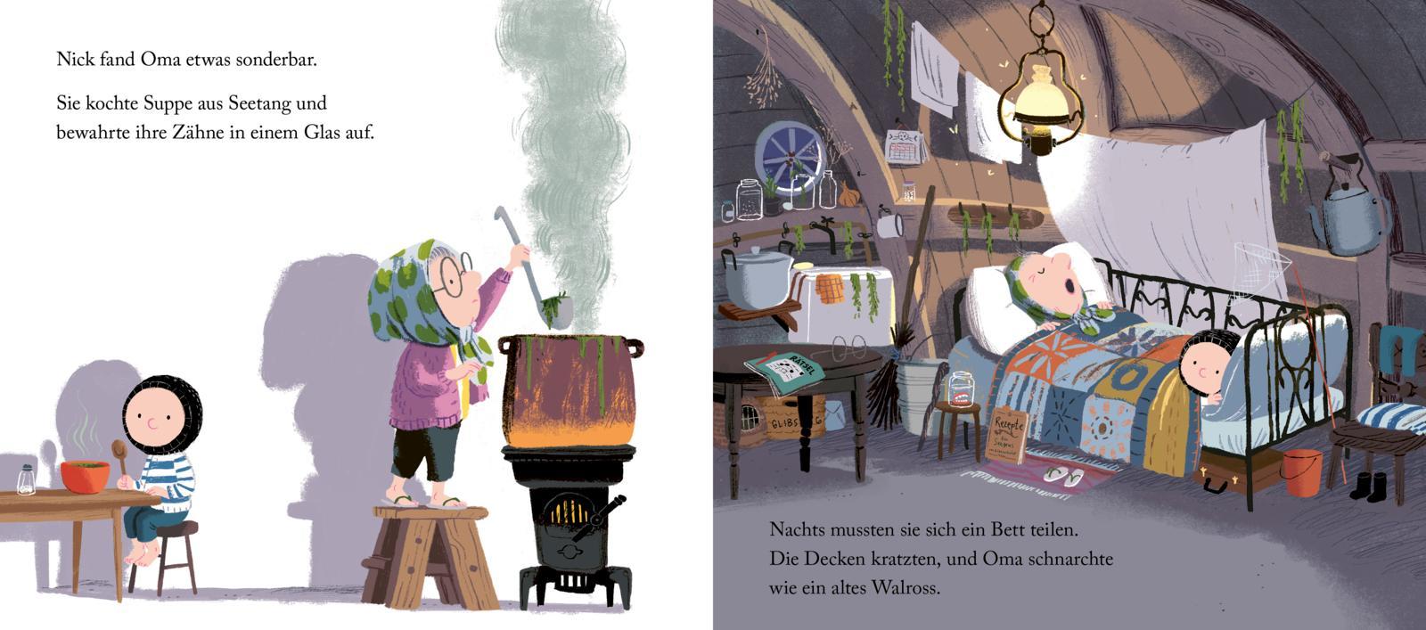 Beispielinhalt (Bild) Nick und der Sommer mit Oma