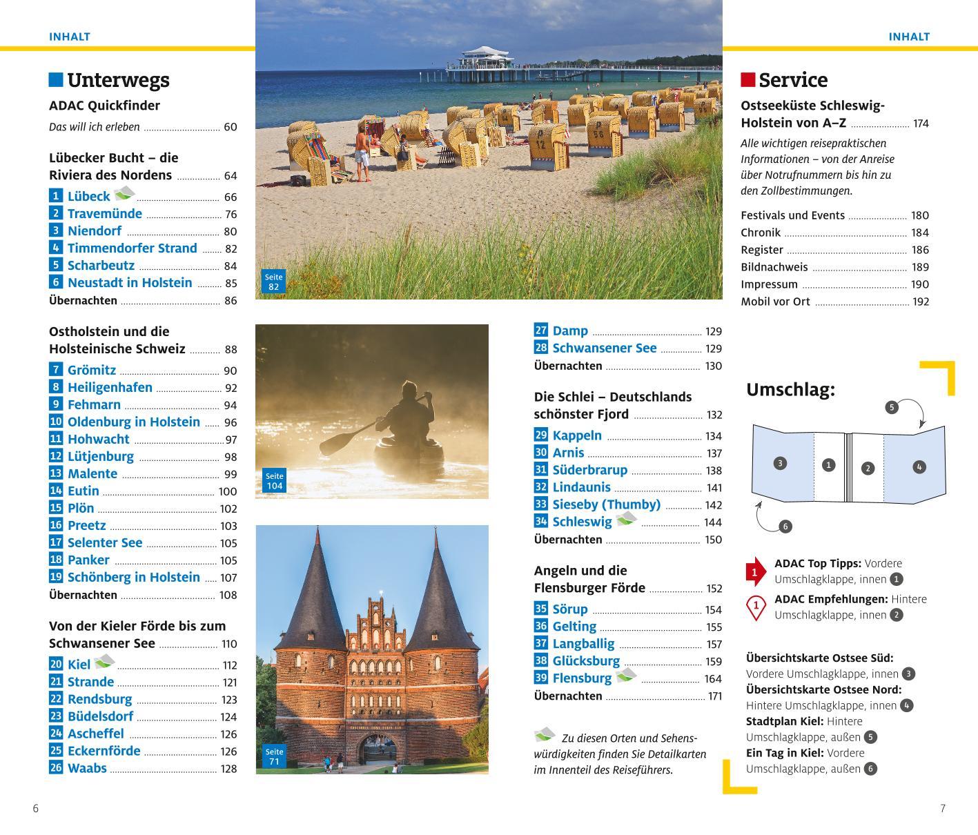 Beispielinhalt (Bild) ADAC Reiseführer plus Ostseeküste Schleswig-Holstein