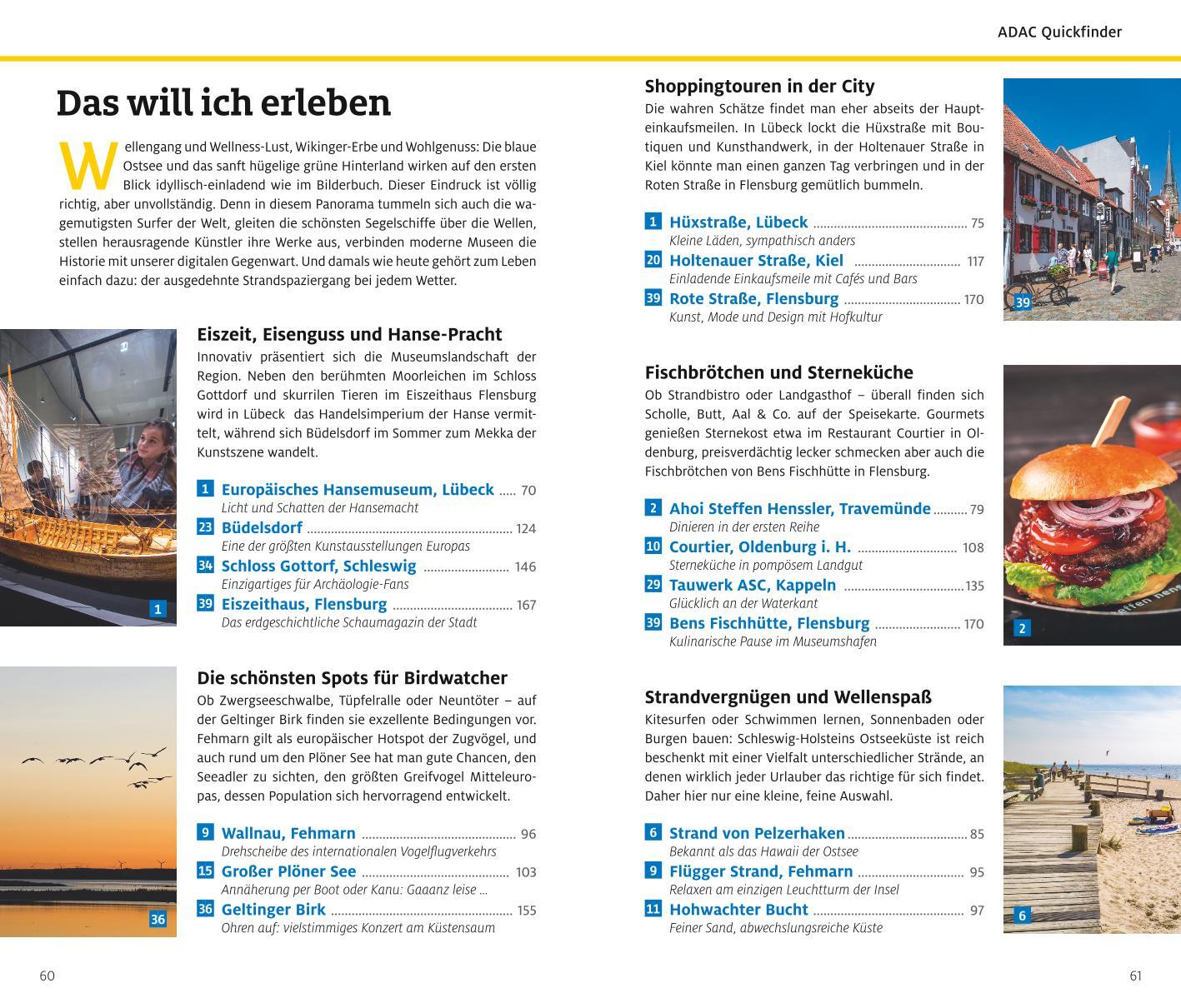 Beispielinhalt (Bild) ADAC Reiseführer plus Ostseeküste Schleswig-Holstein