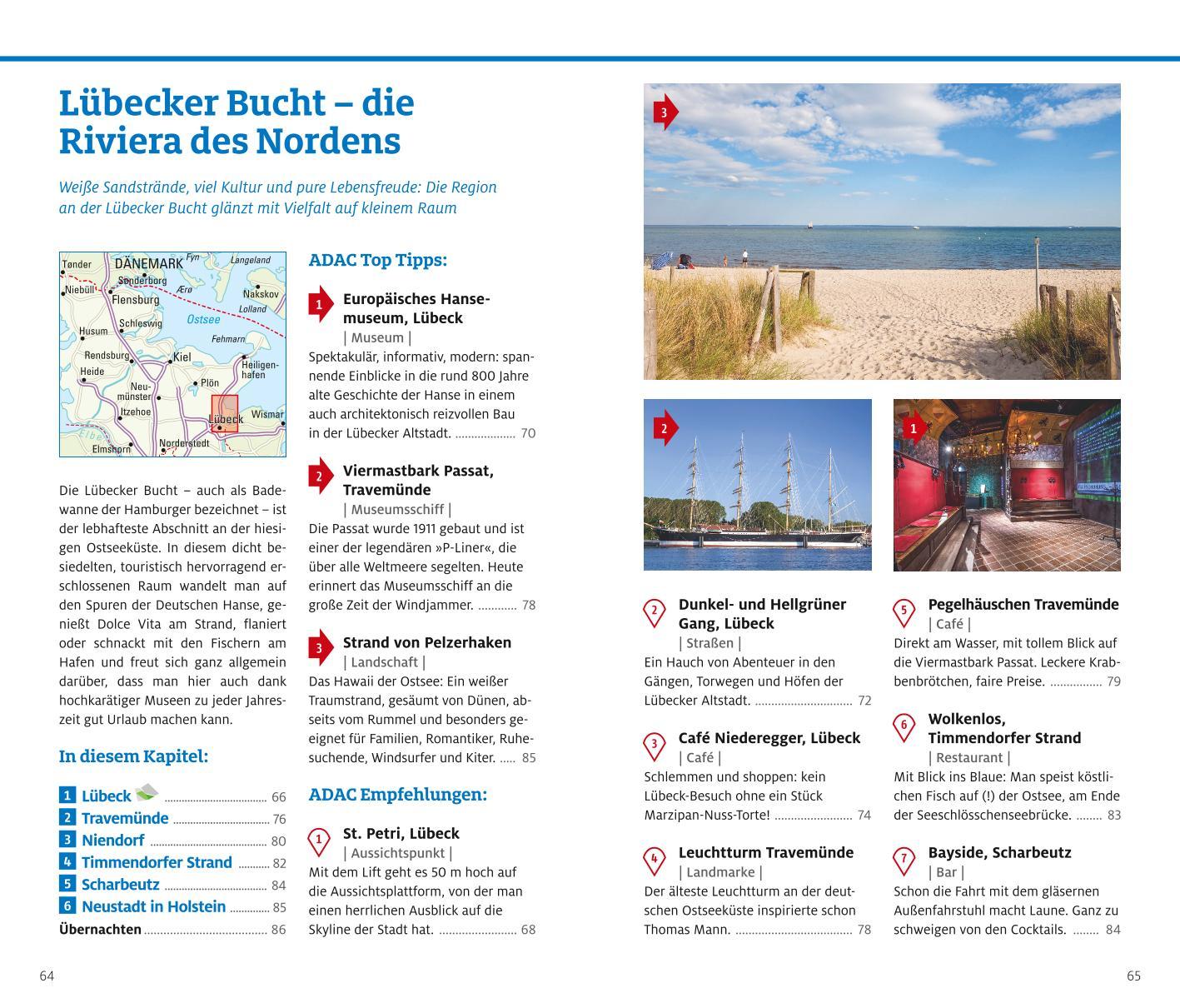 Beispielinhalt (Bild) ADAC Reiseführer plus Ostseeküste Schleswig-Holstein