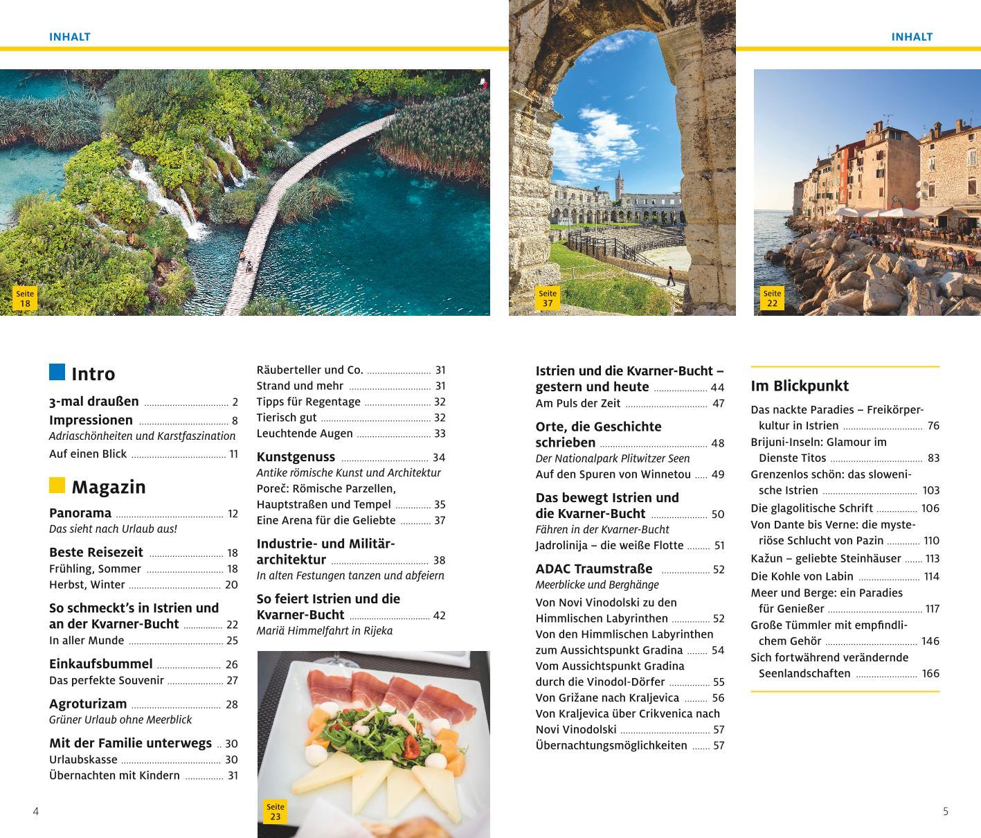 Beispielinhalt (Bild) ADAC Reiseführer plus Istrien und Kvarner-Bucht