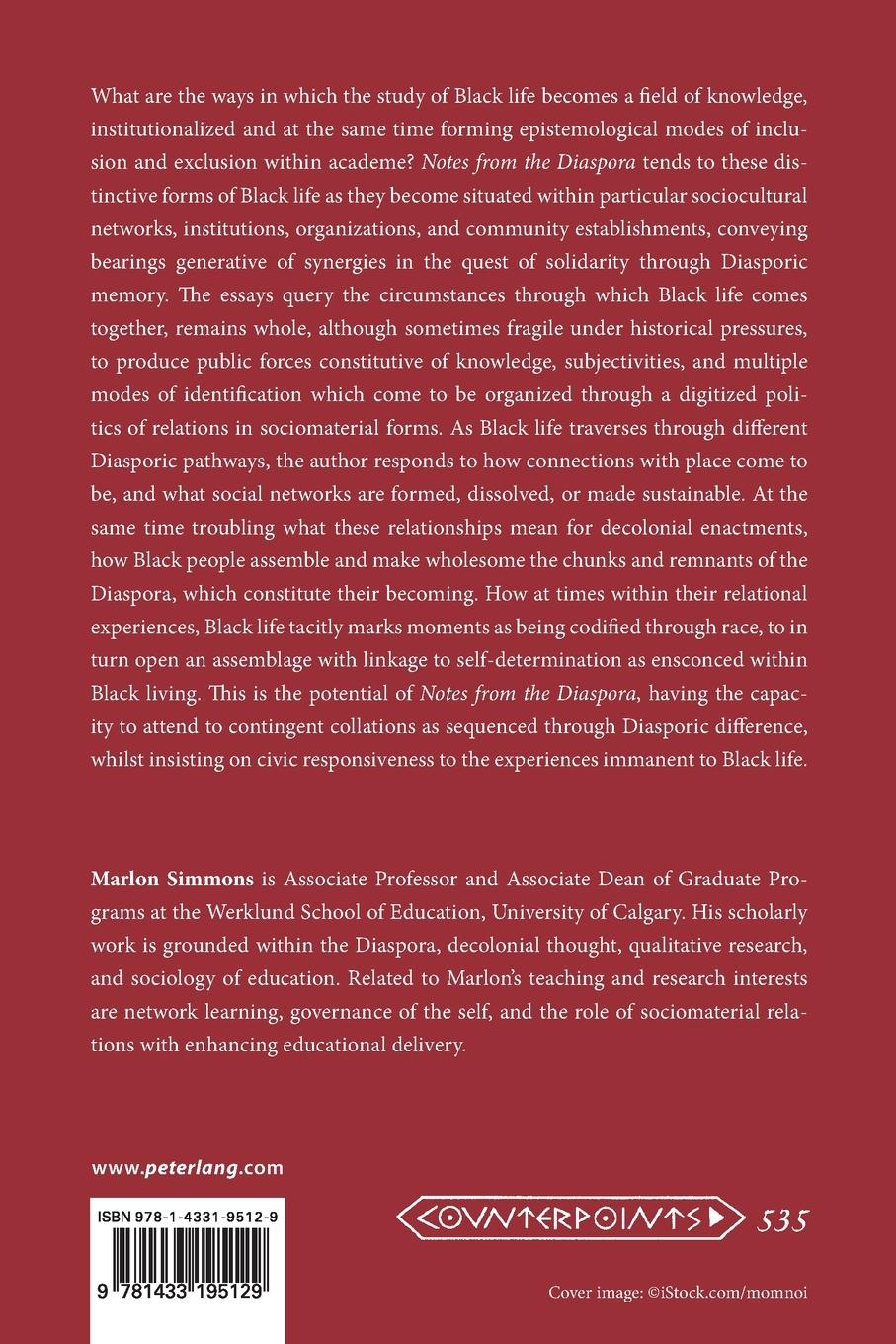 Rückseitencover Notes from the Diaspora
