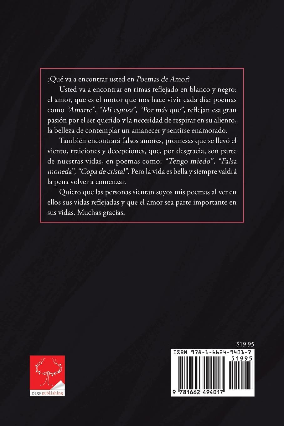 Rückseitencover Poemas de Amor