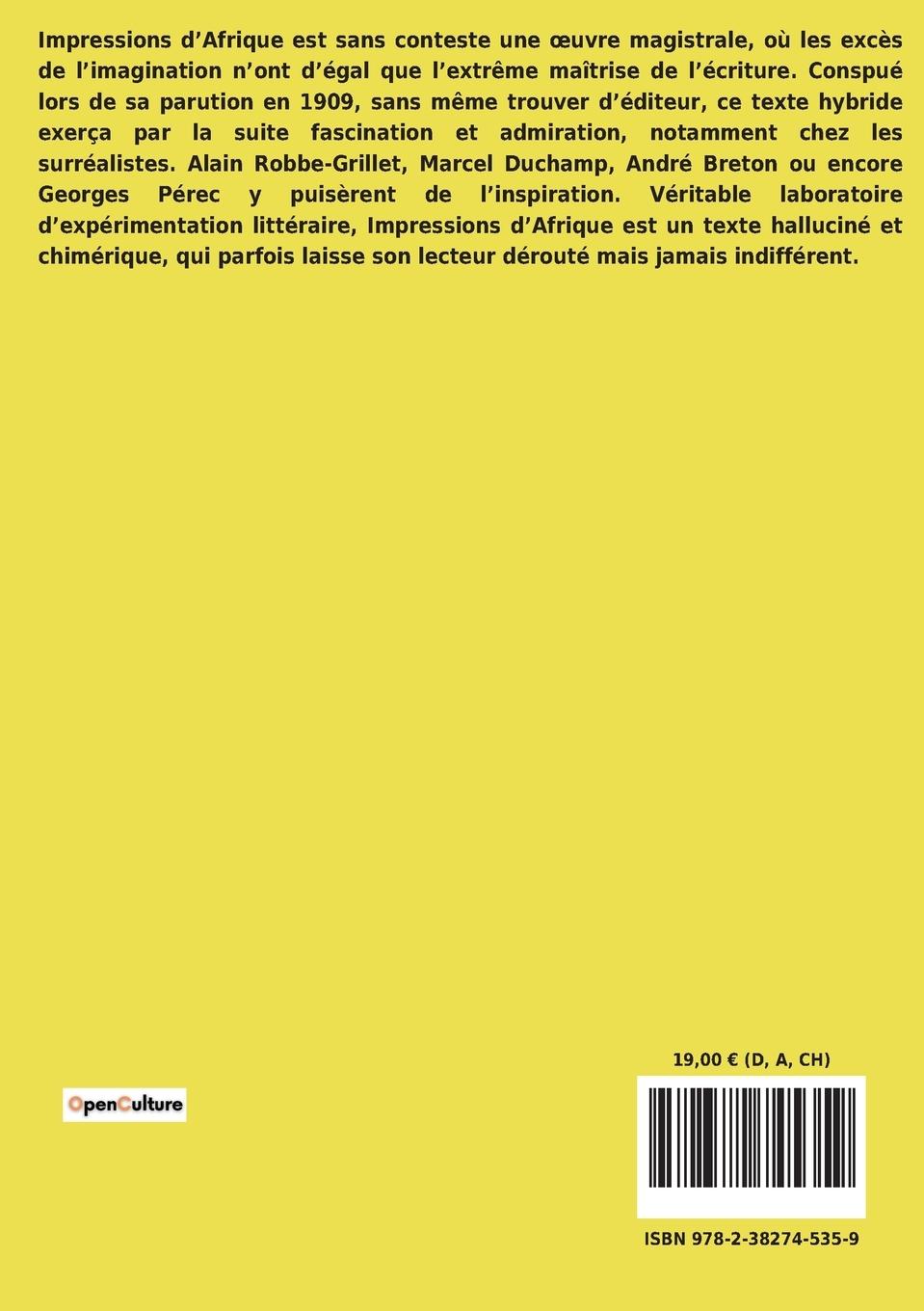 Rückseitencover Impressions d'Afrique