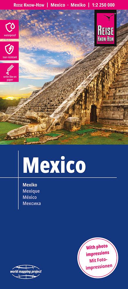 Vorderes Coverbild Reise Know-How Landkarte Mexiko / Mexico (1:2.250.000)